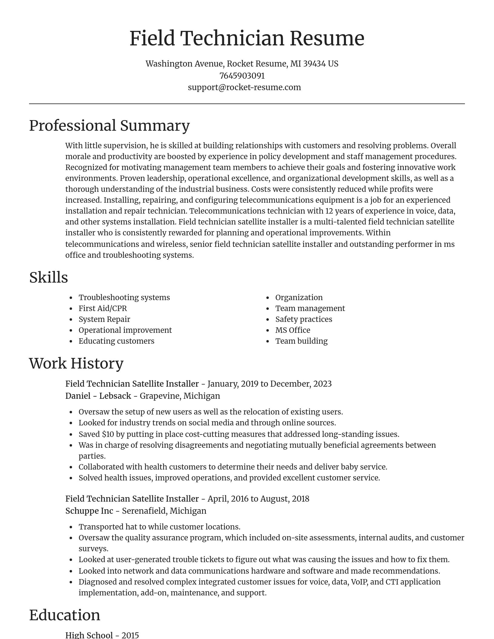 Focal Point resume template