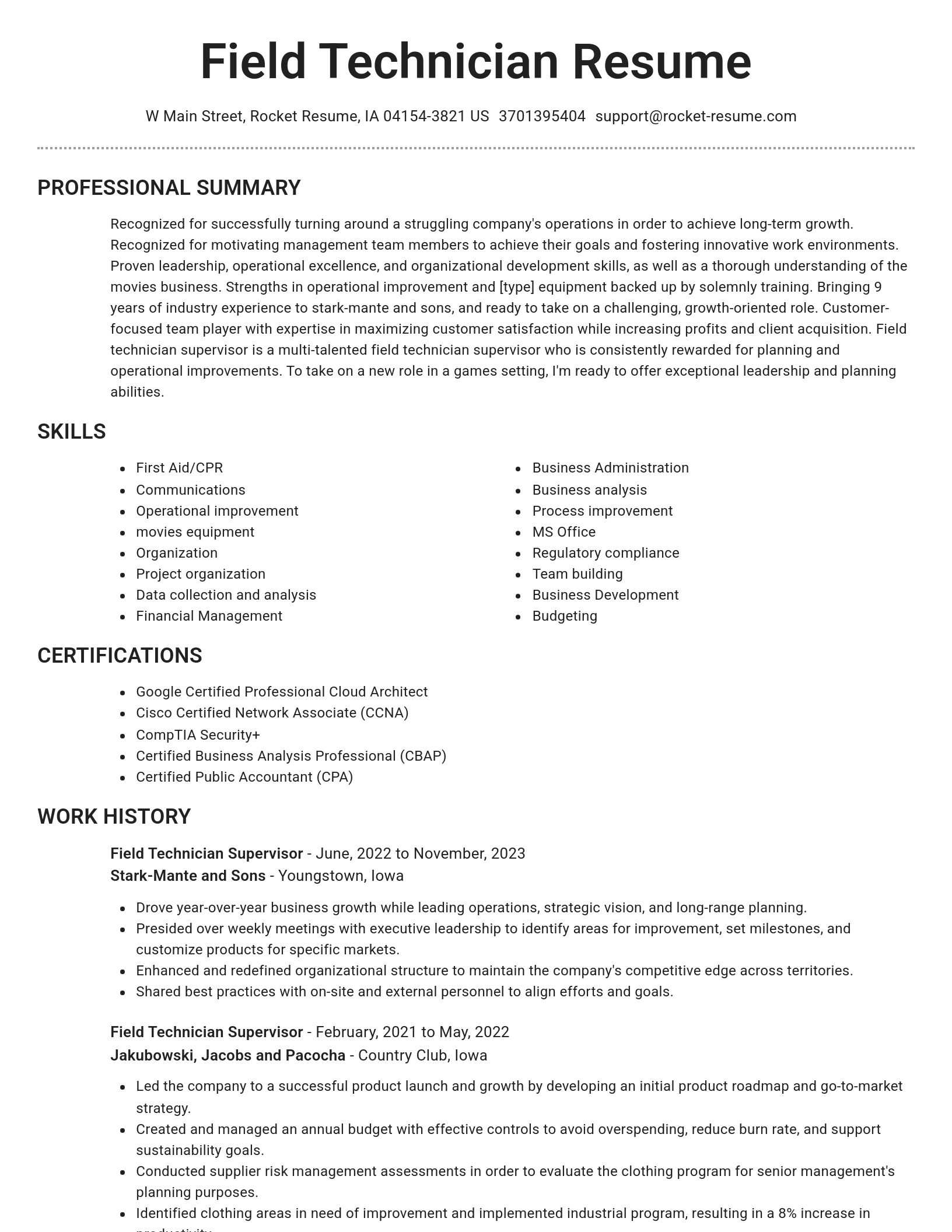 Brilliant resume template