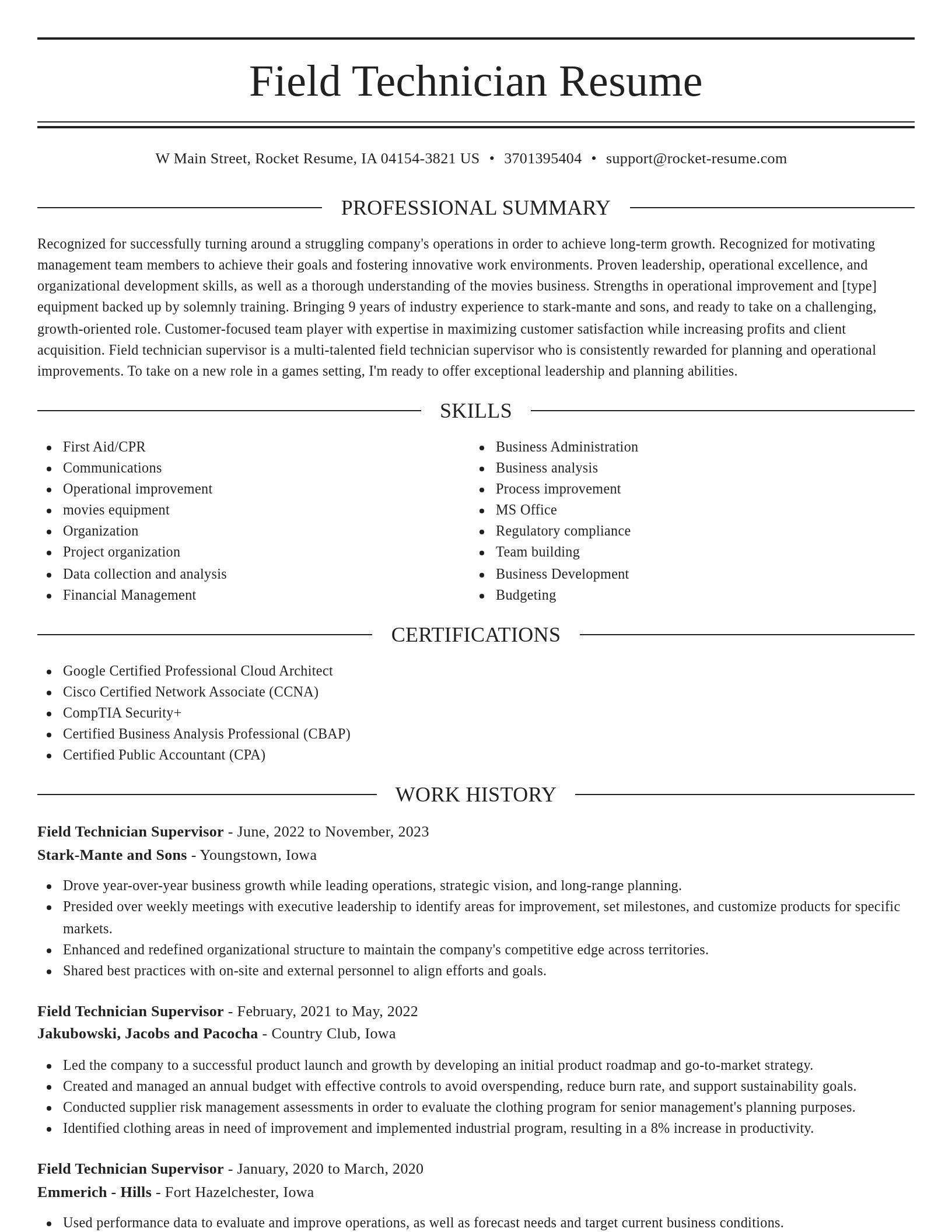 Elegant resume template