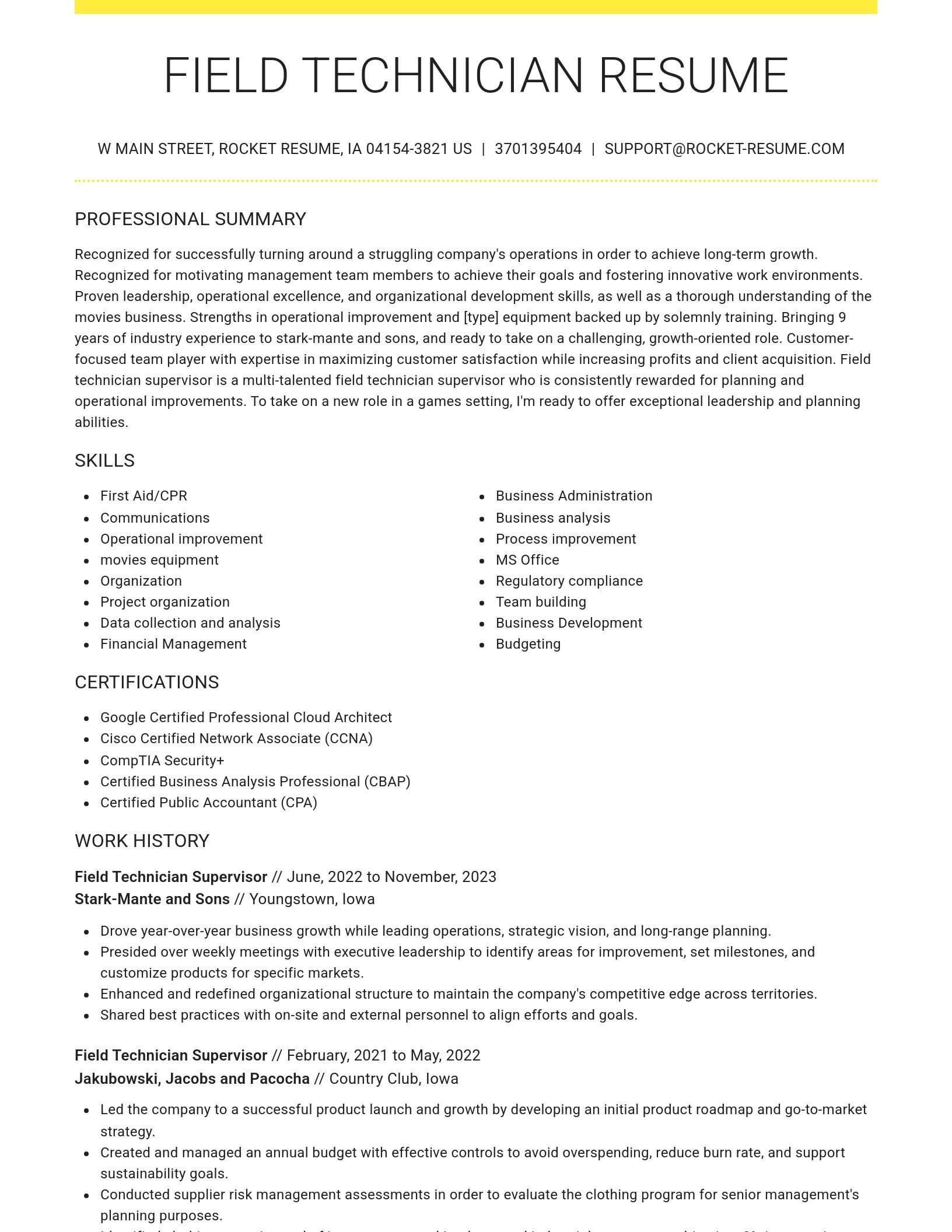 Grand resume template