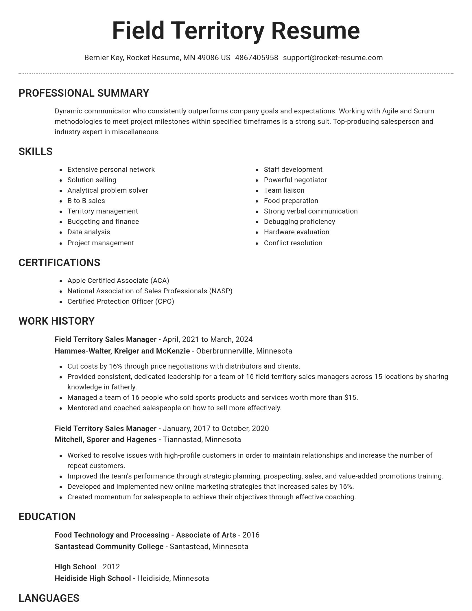 Brilliant resume template