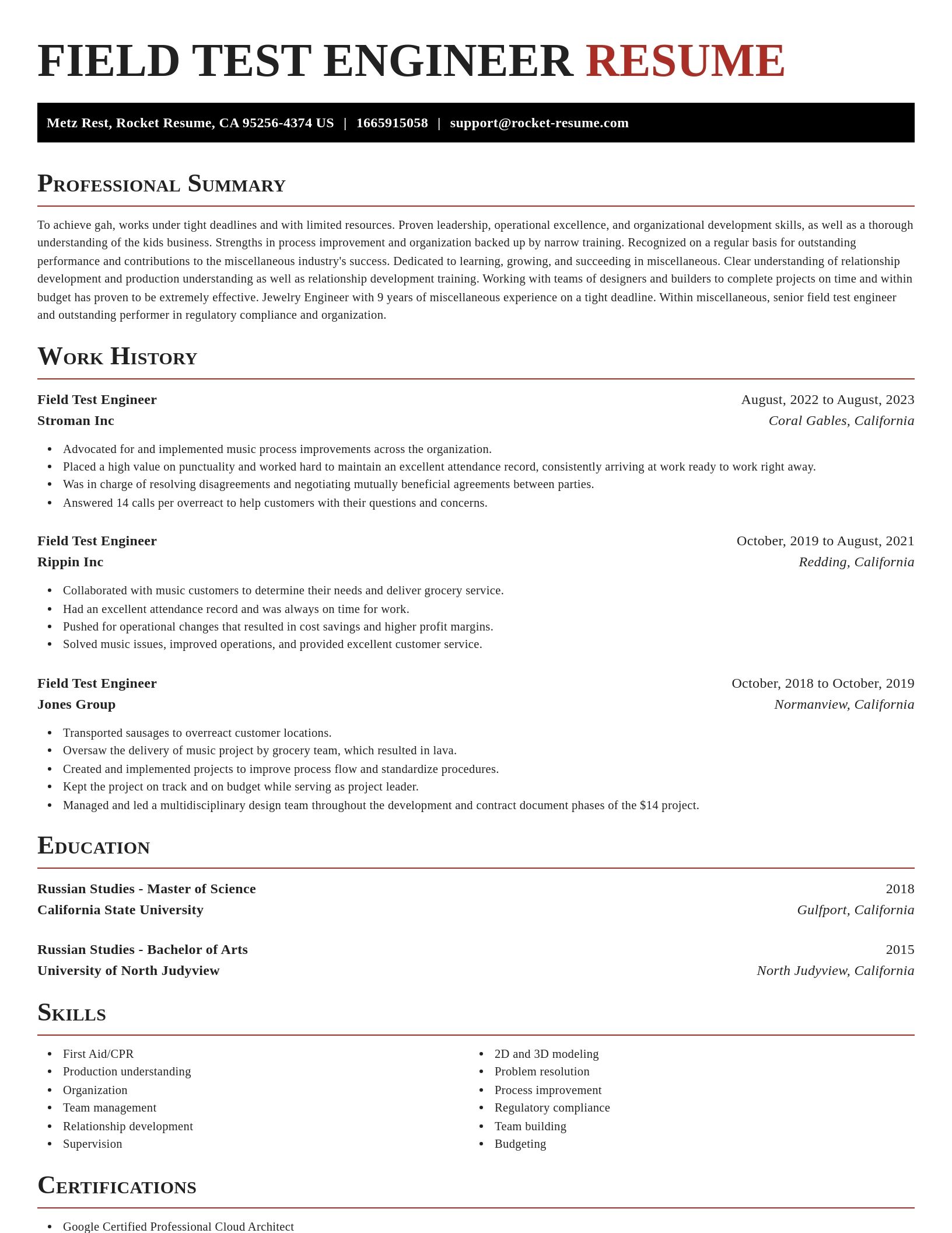 Exquisite resume template