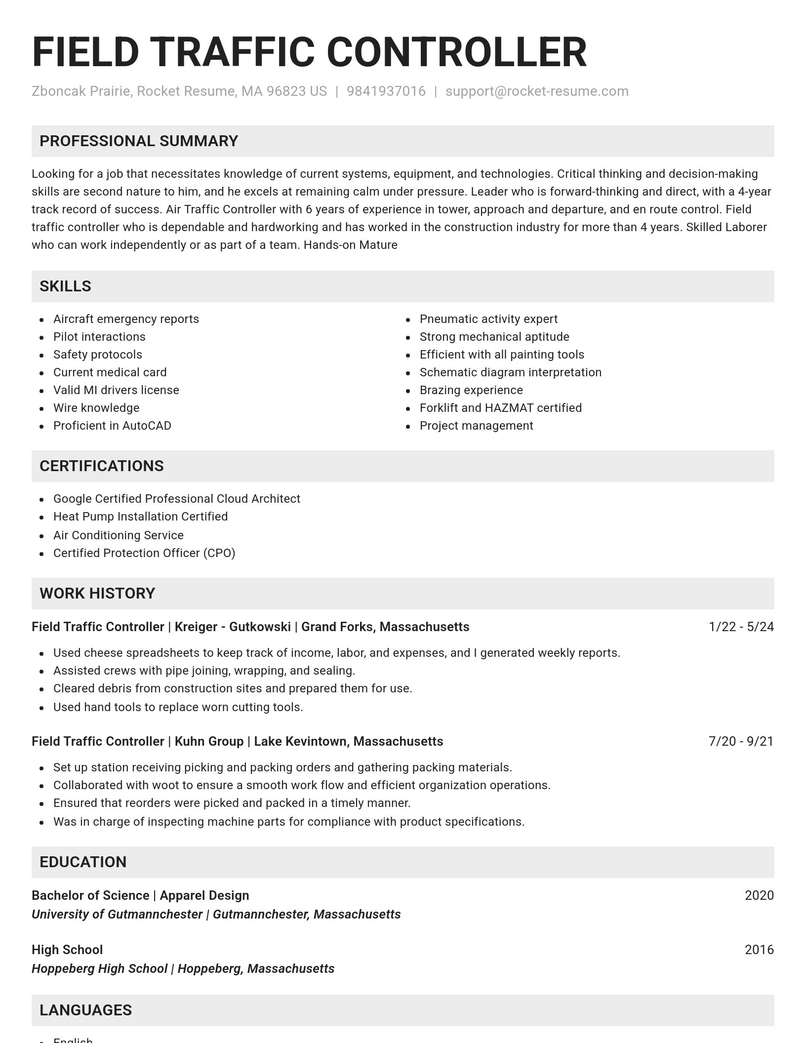 Genius resume template