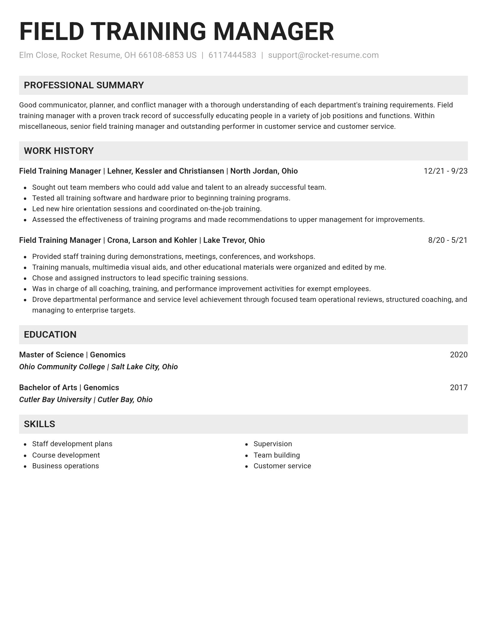 Genius resume template