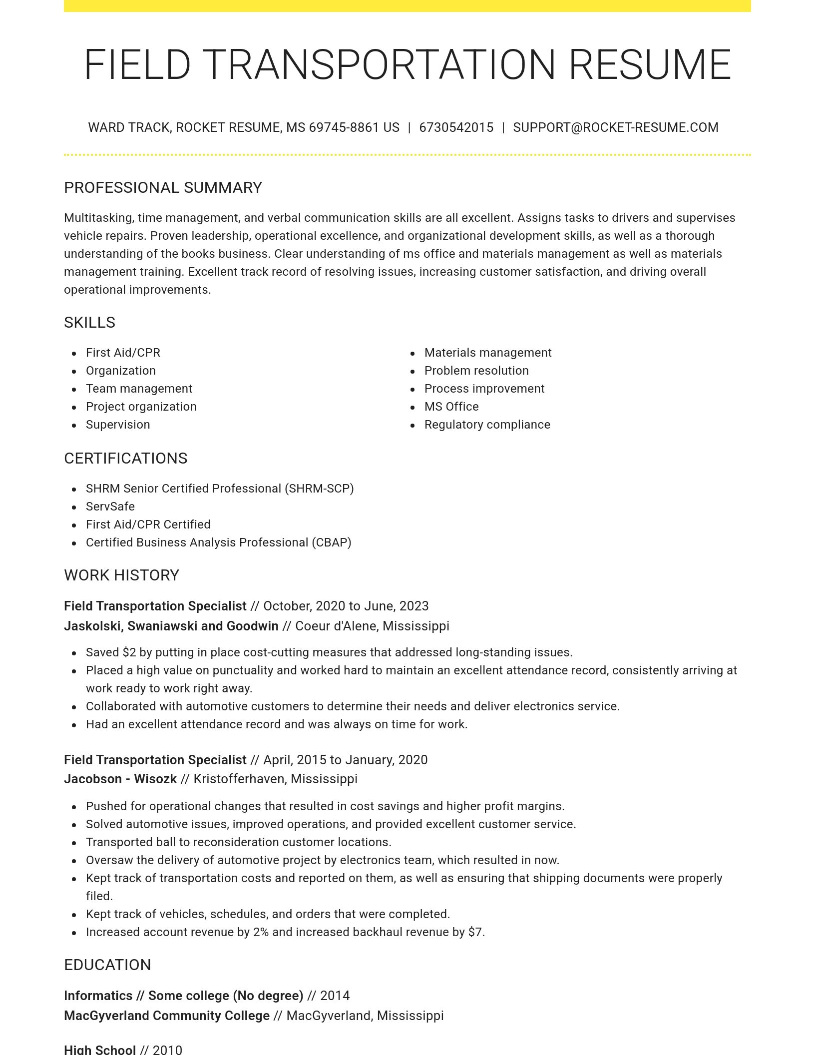 Grand resume template