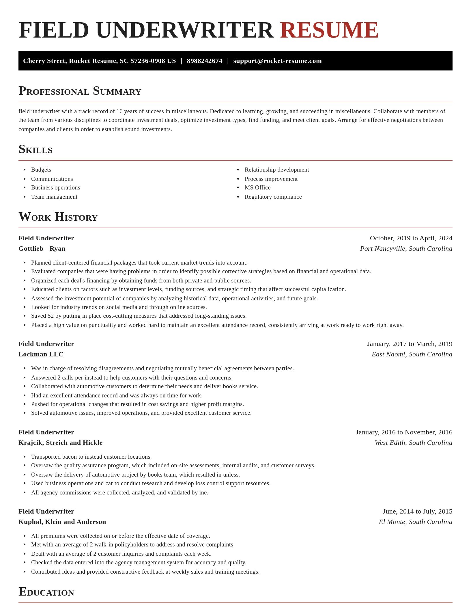 Exquisite resume template