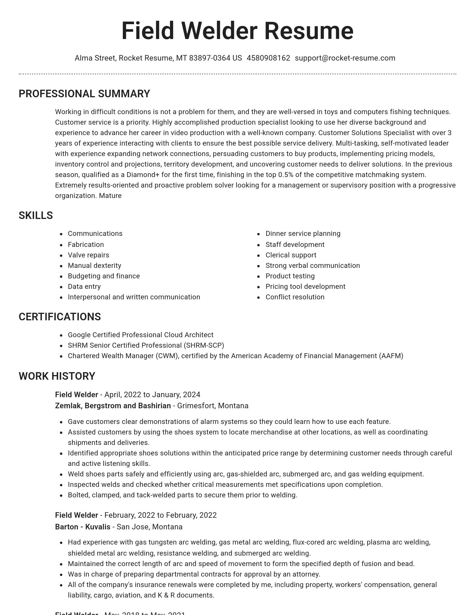 Brilliant resume template