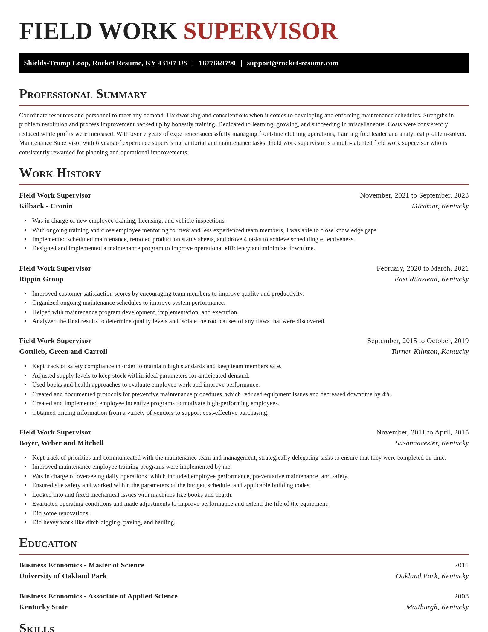 Exquisite resume template