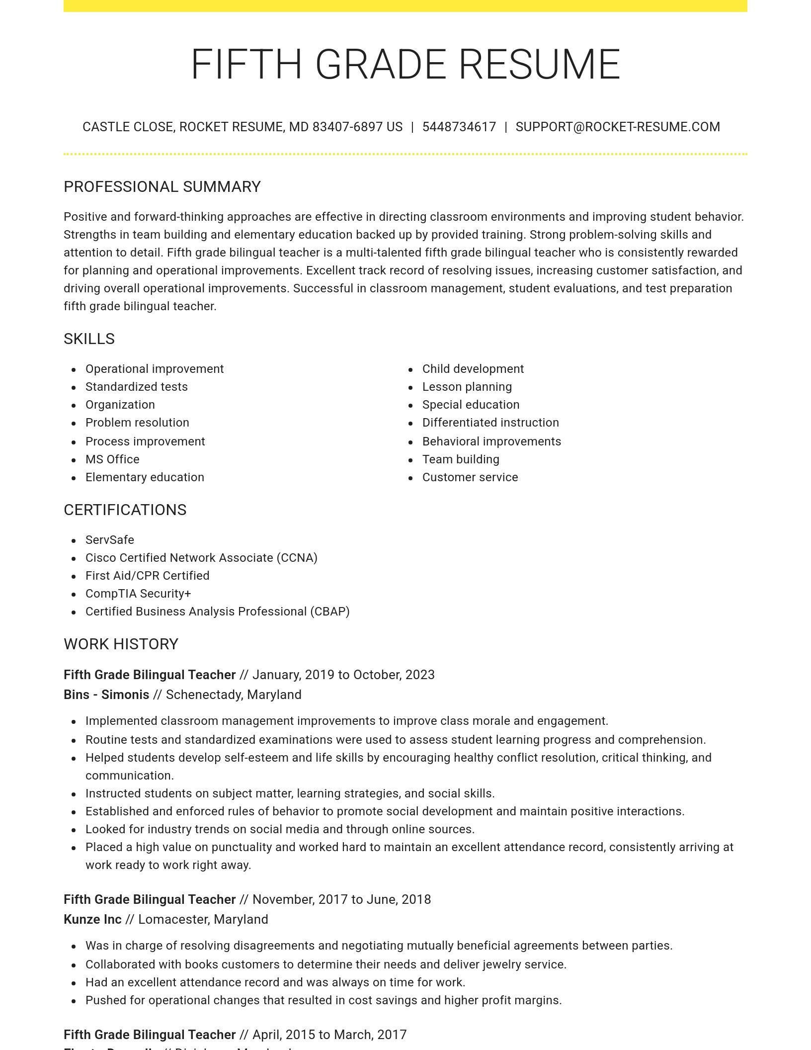 Grand resume template