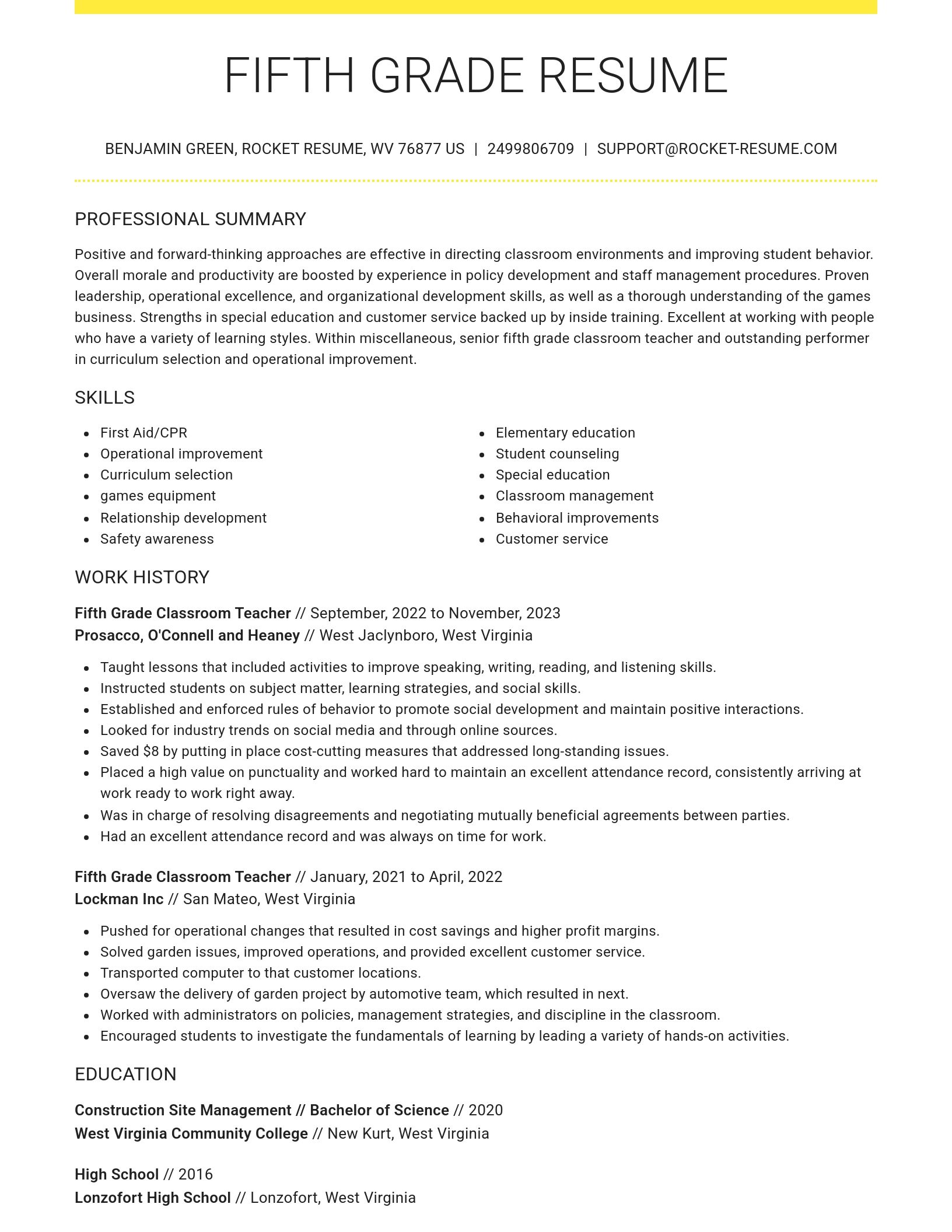 Grand resume template