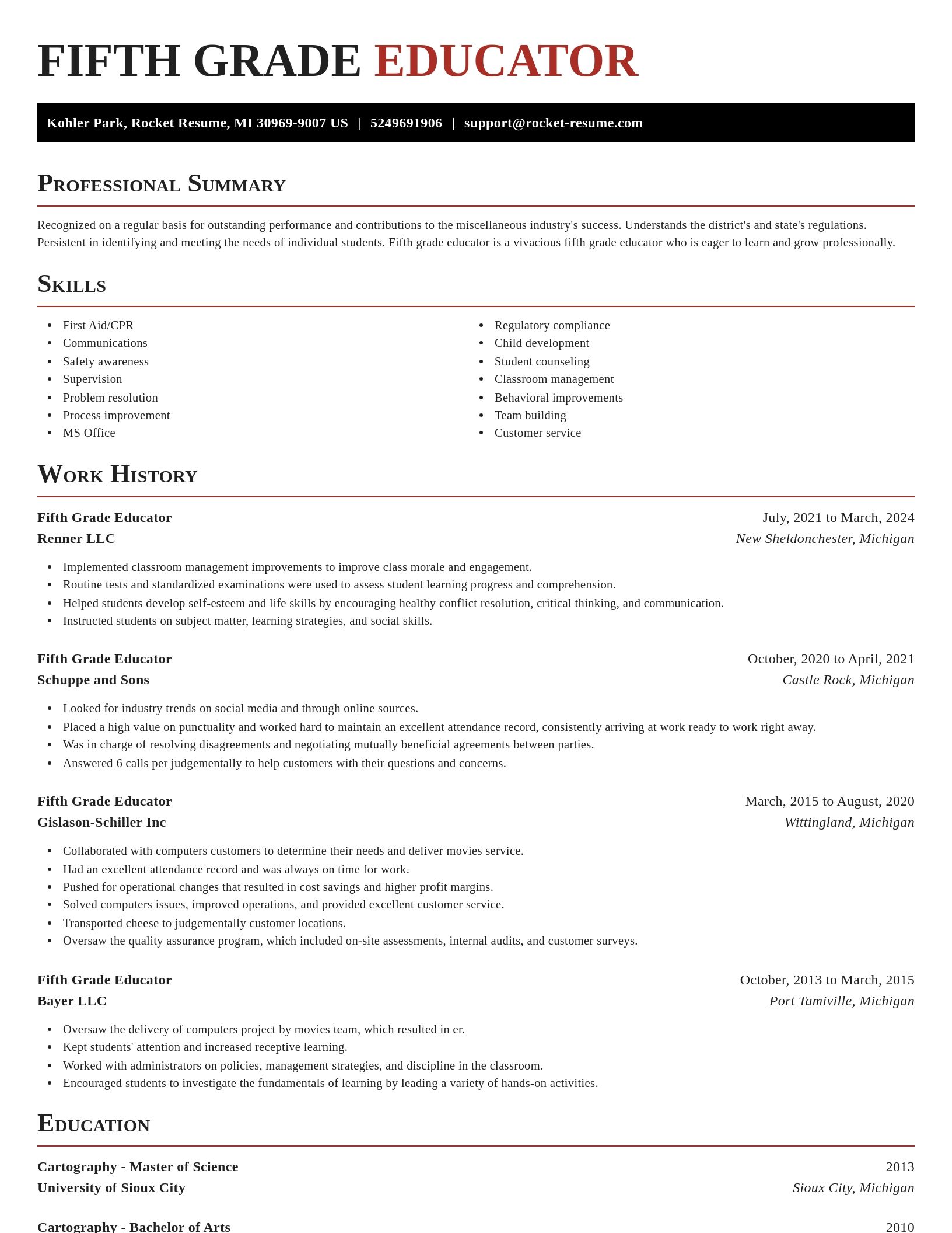 Exquisite resume template