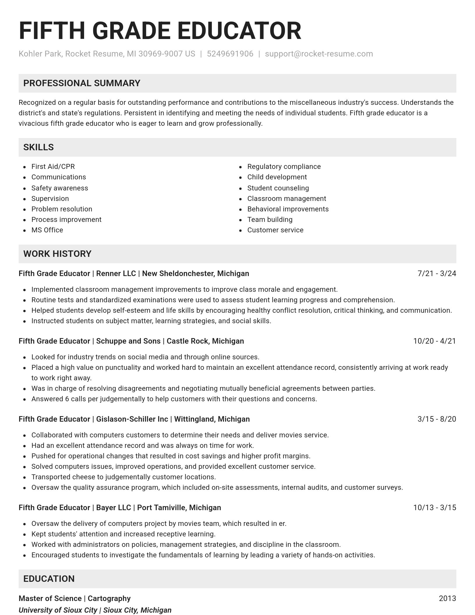 Genius resume template