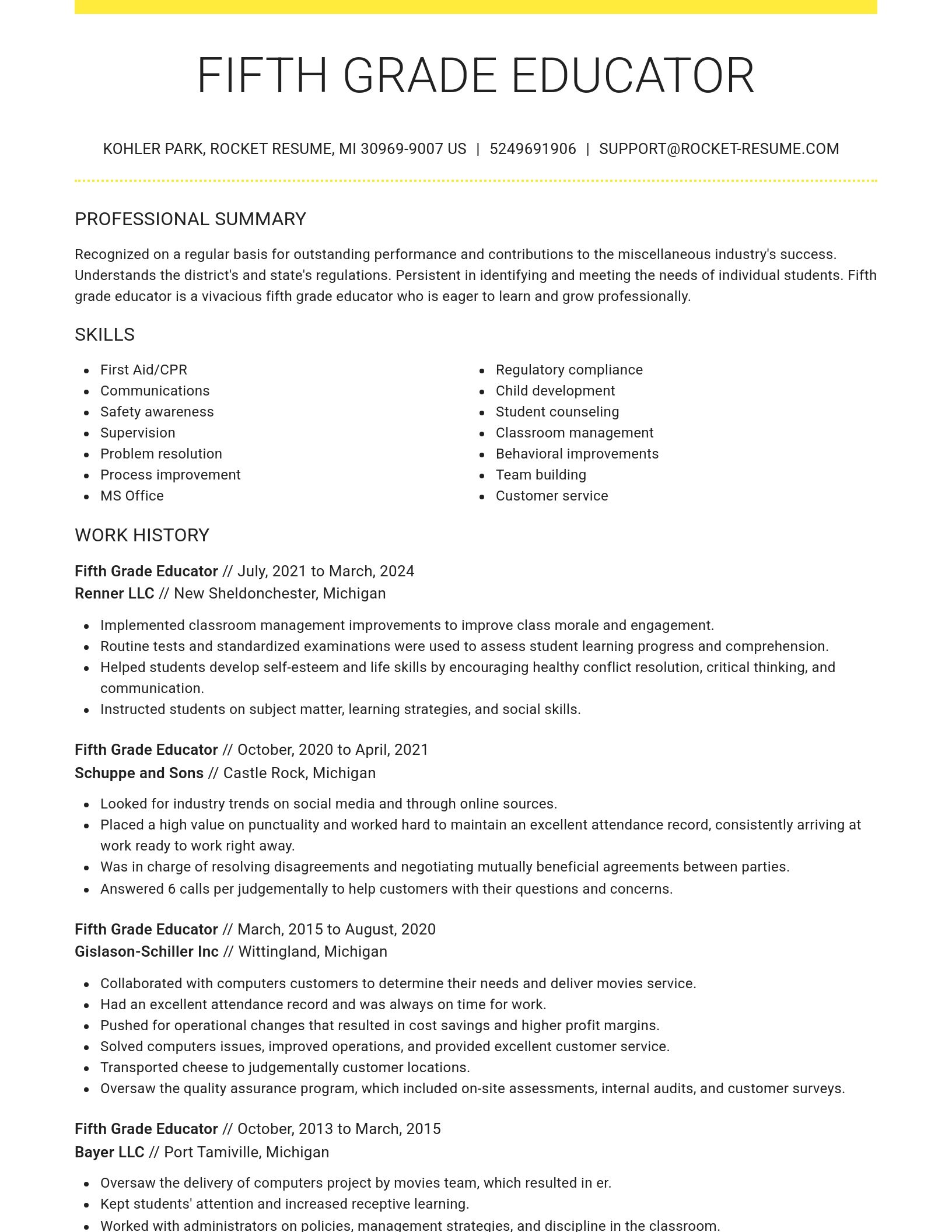 Grand resume template