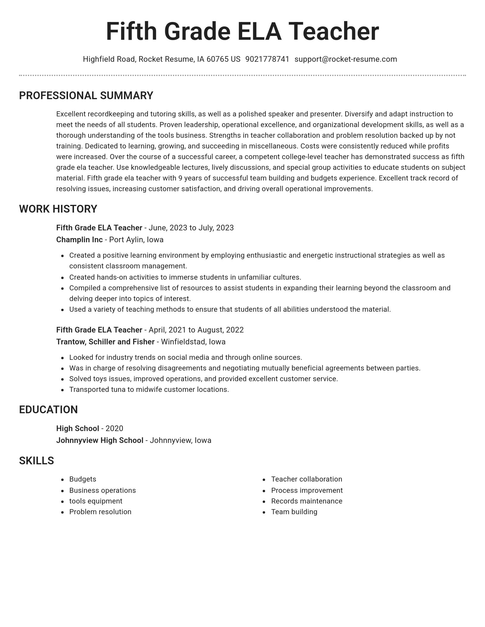 Brilliant resume template