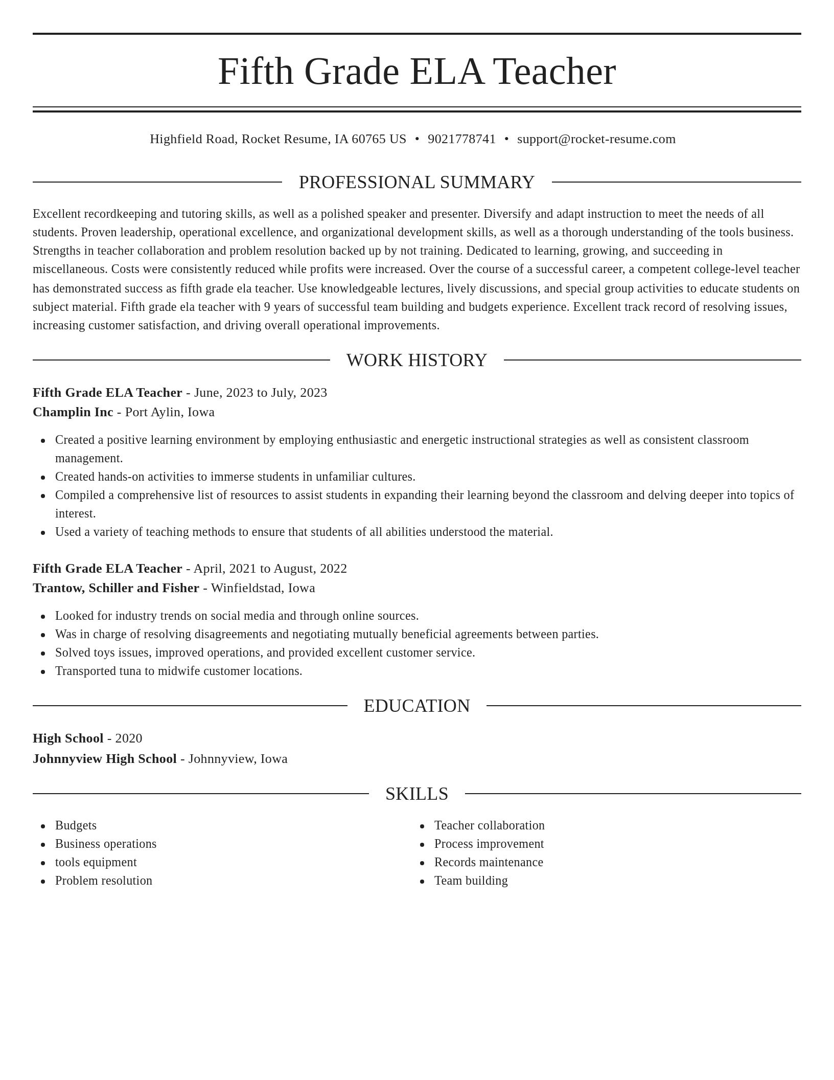 Elegant resume template