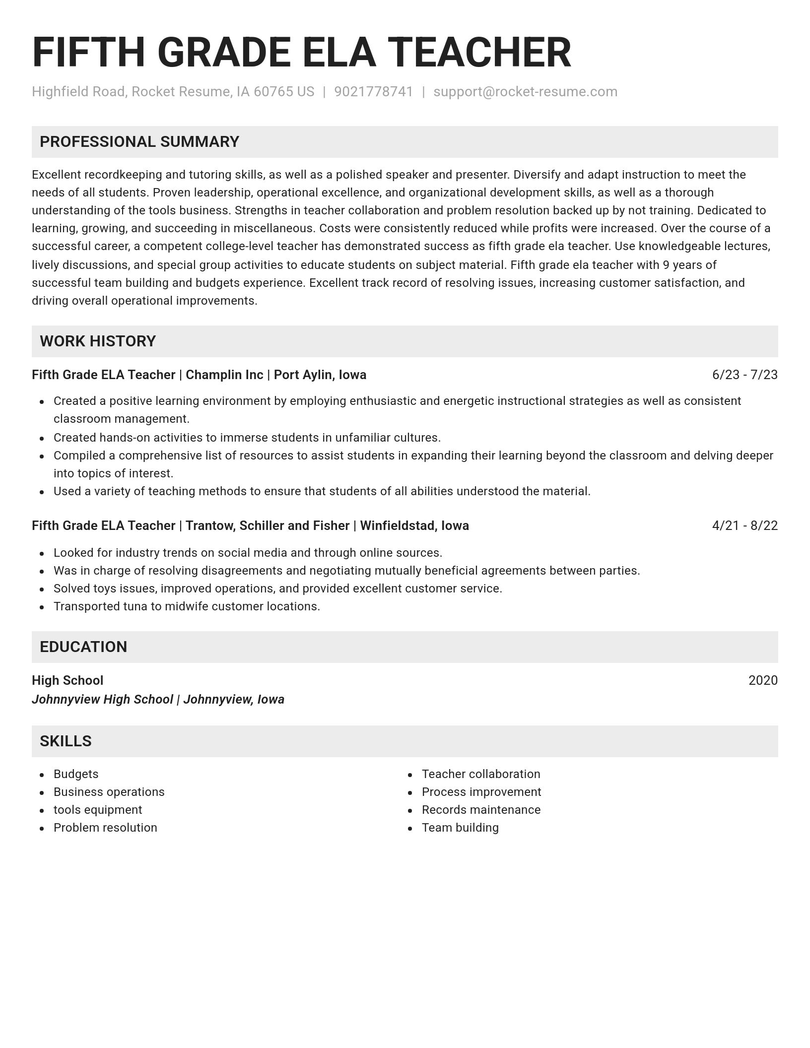 Genius resume template