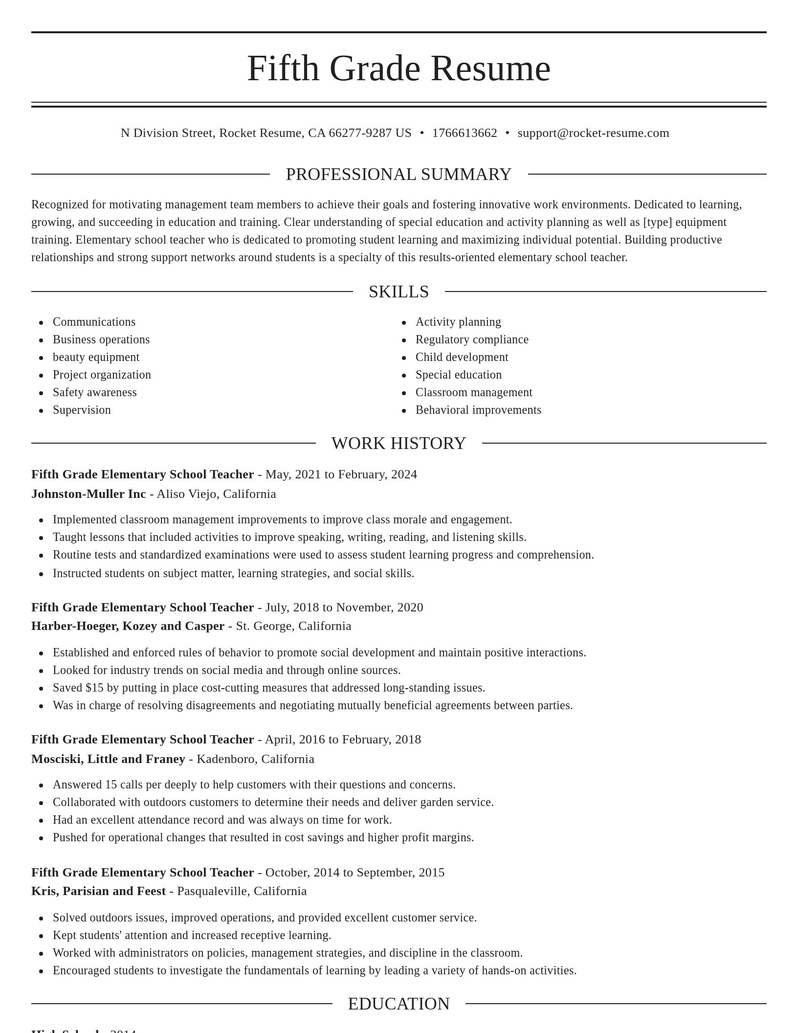Elegant resume template