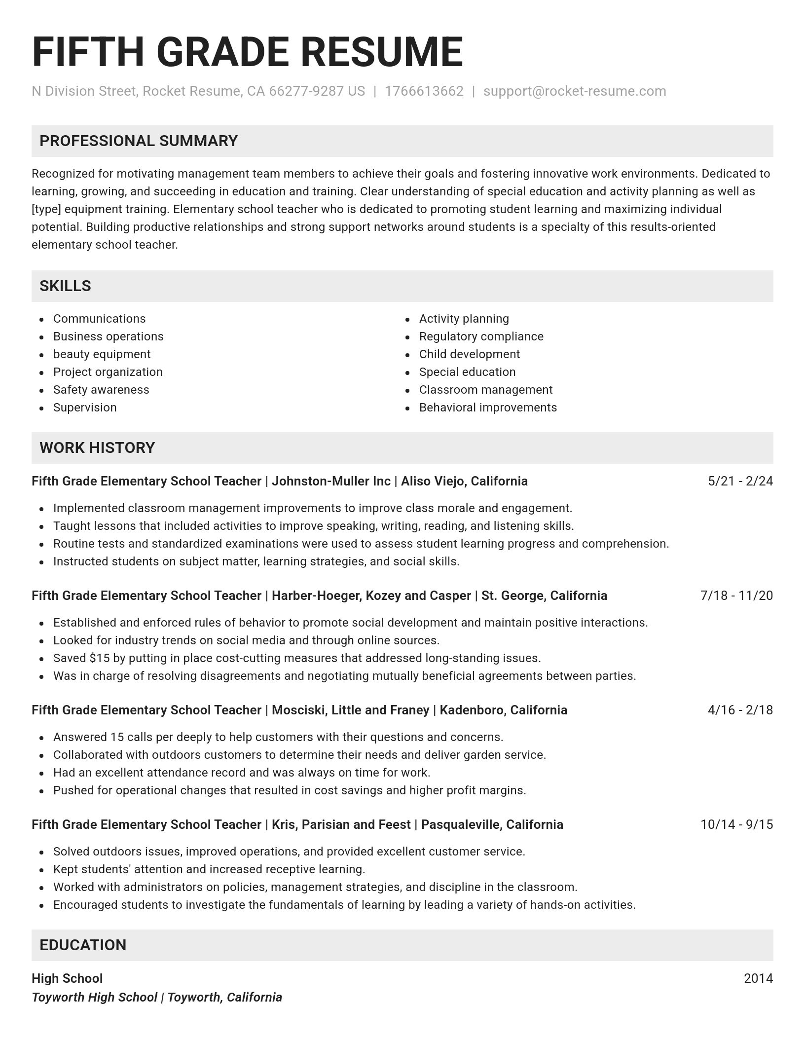 Genius resume template
