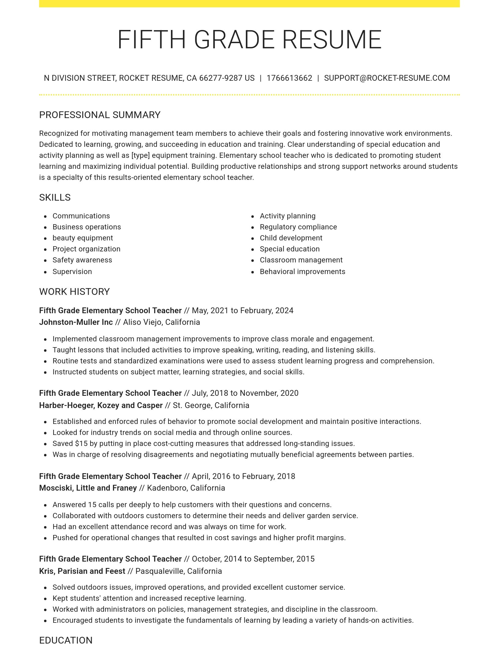 Grand resume template