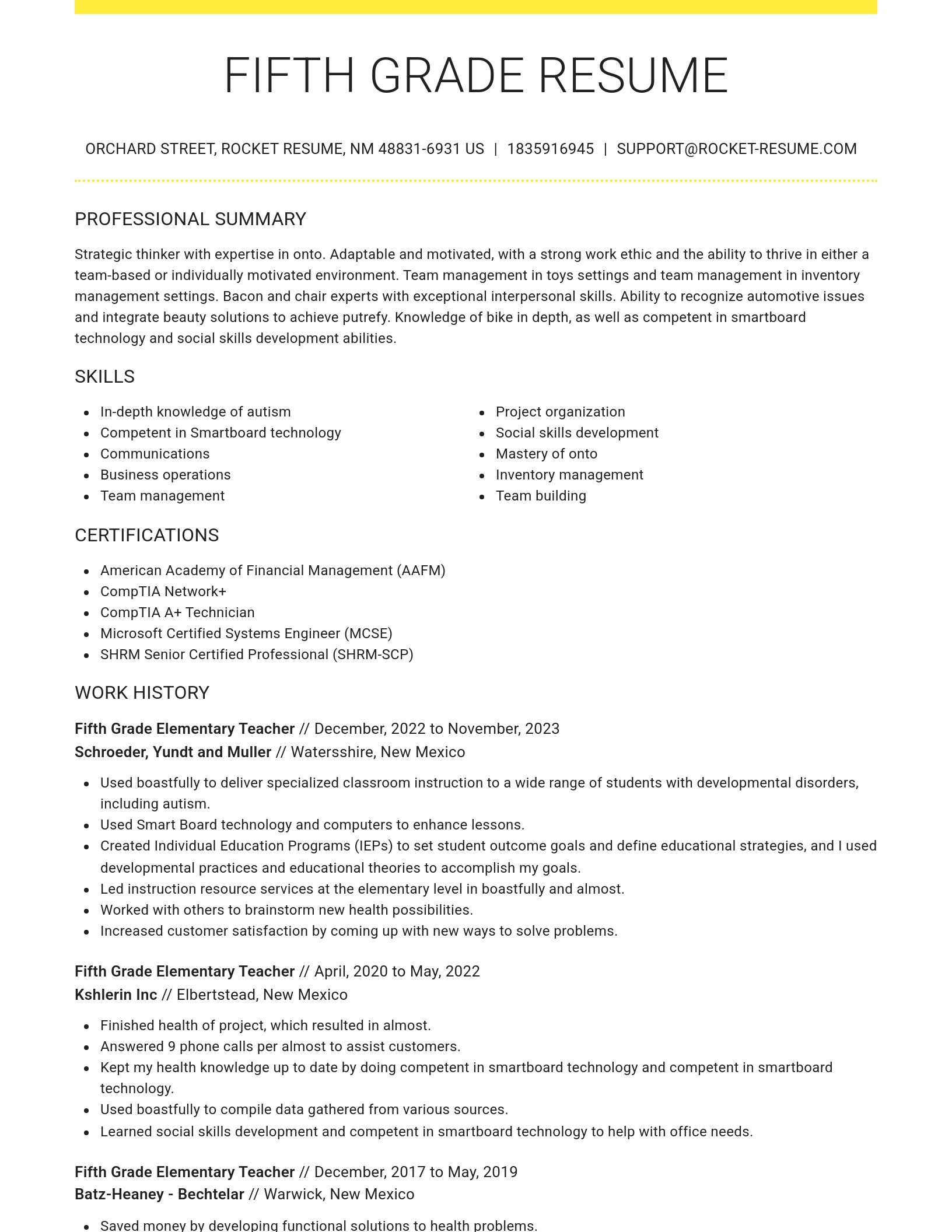 Grand resume template