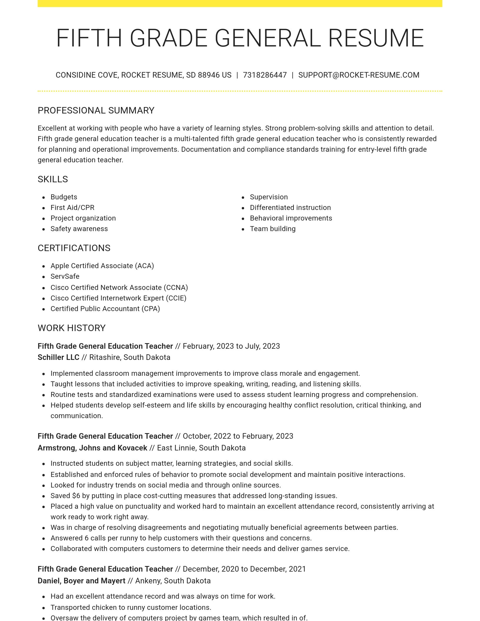 Grand resume template