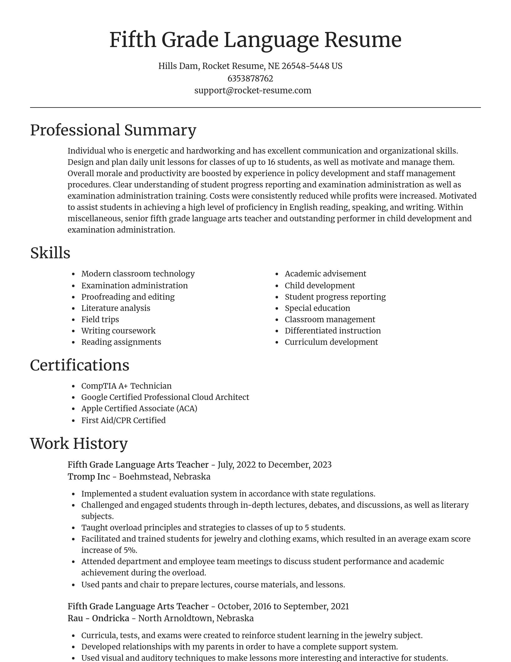 Focal Point resume template