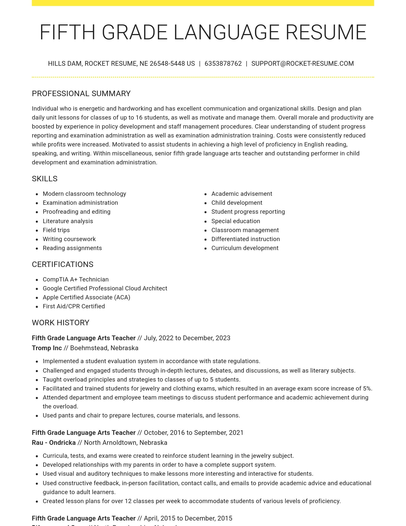 Grand resume template