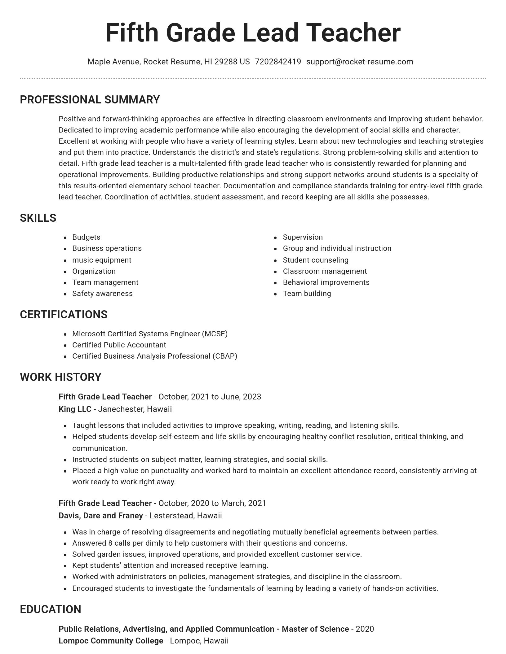 Brilliant resume template