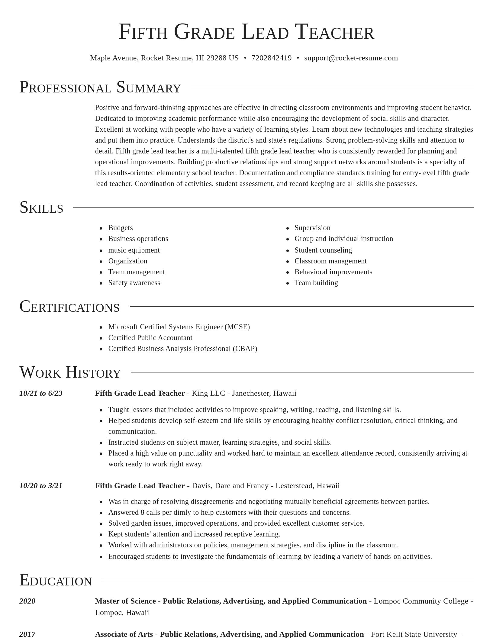 Director resume template