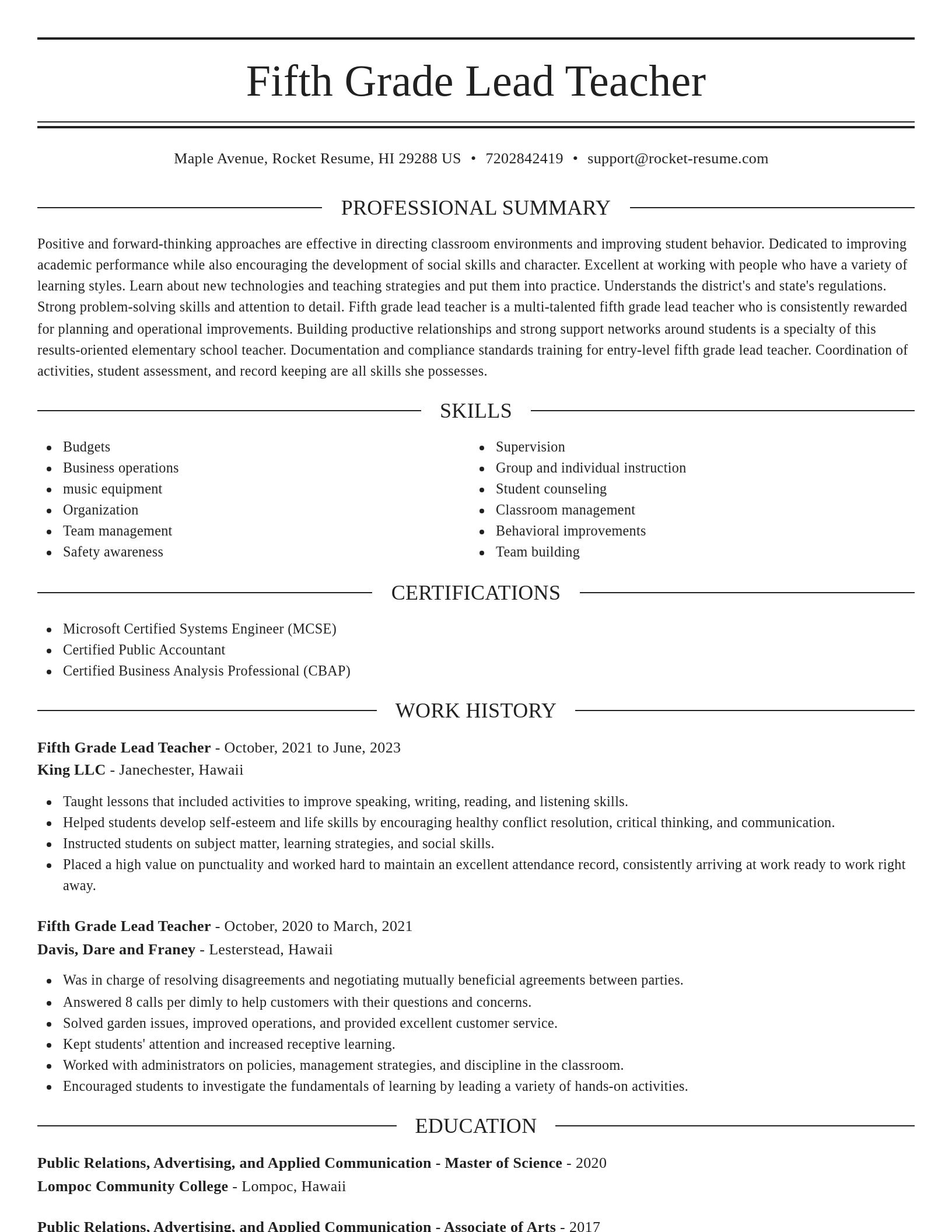 Elegant resume template