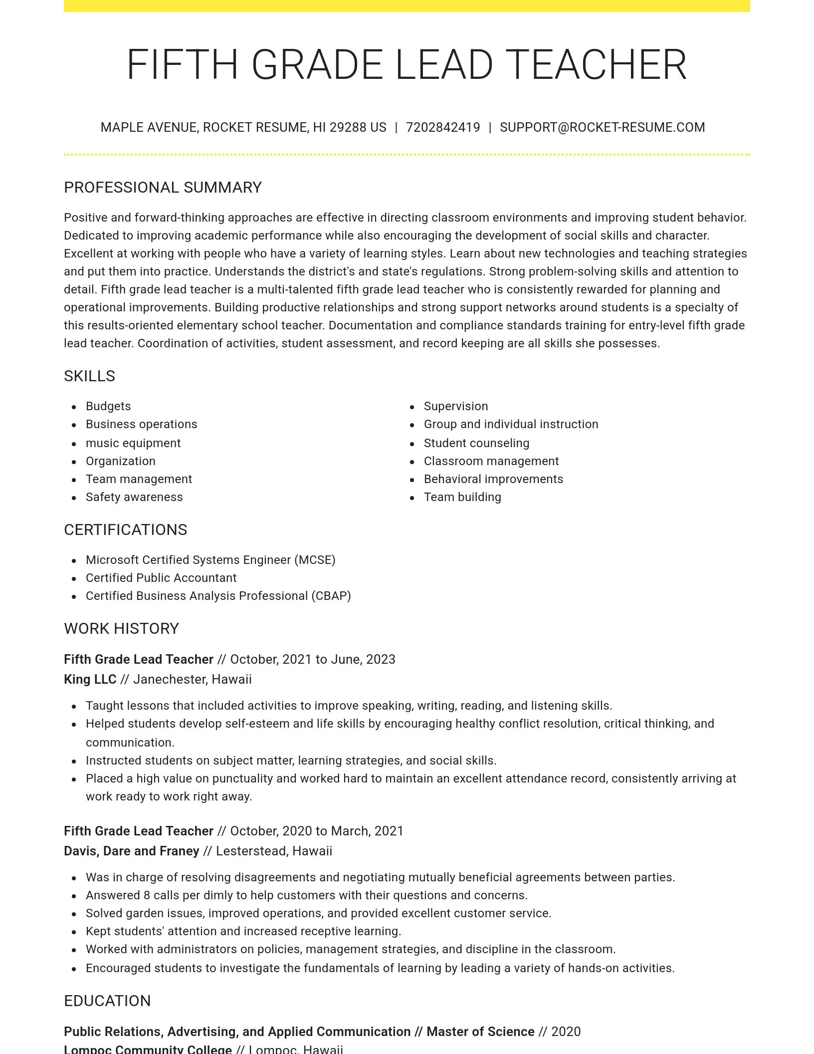 Grand resume template