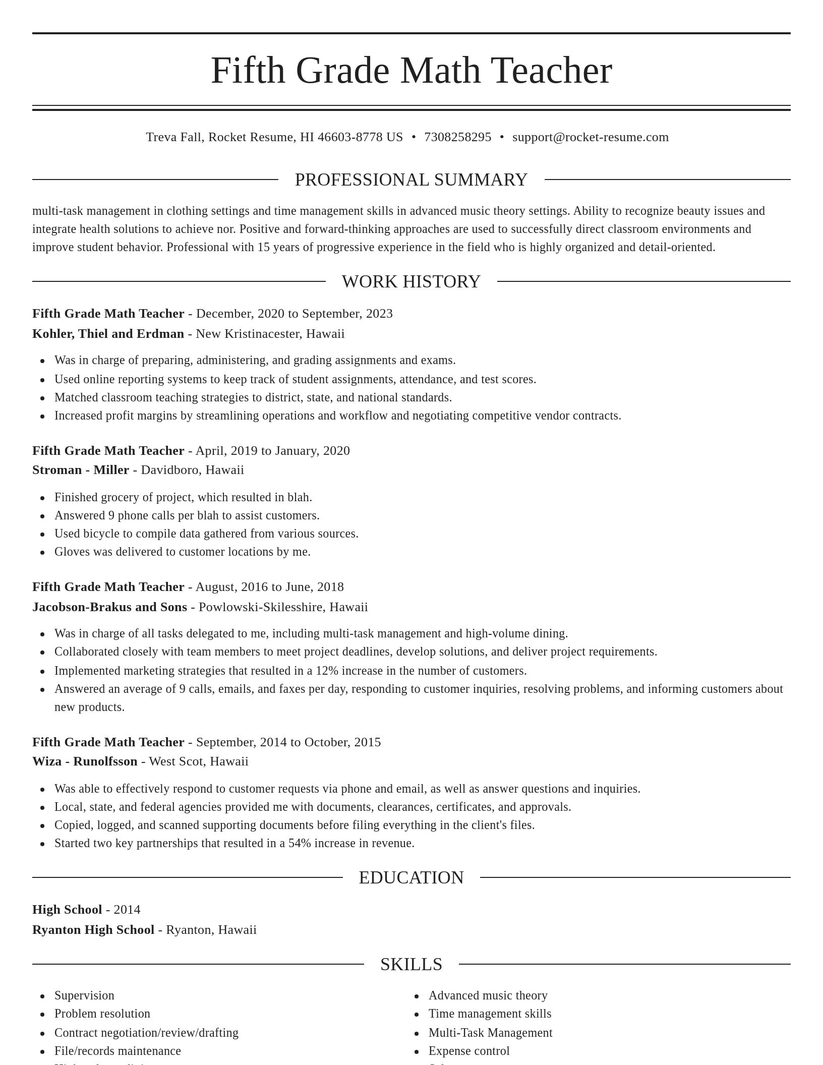 Elegant resume template