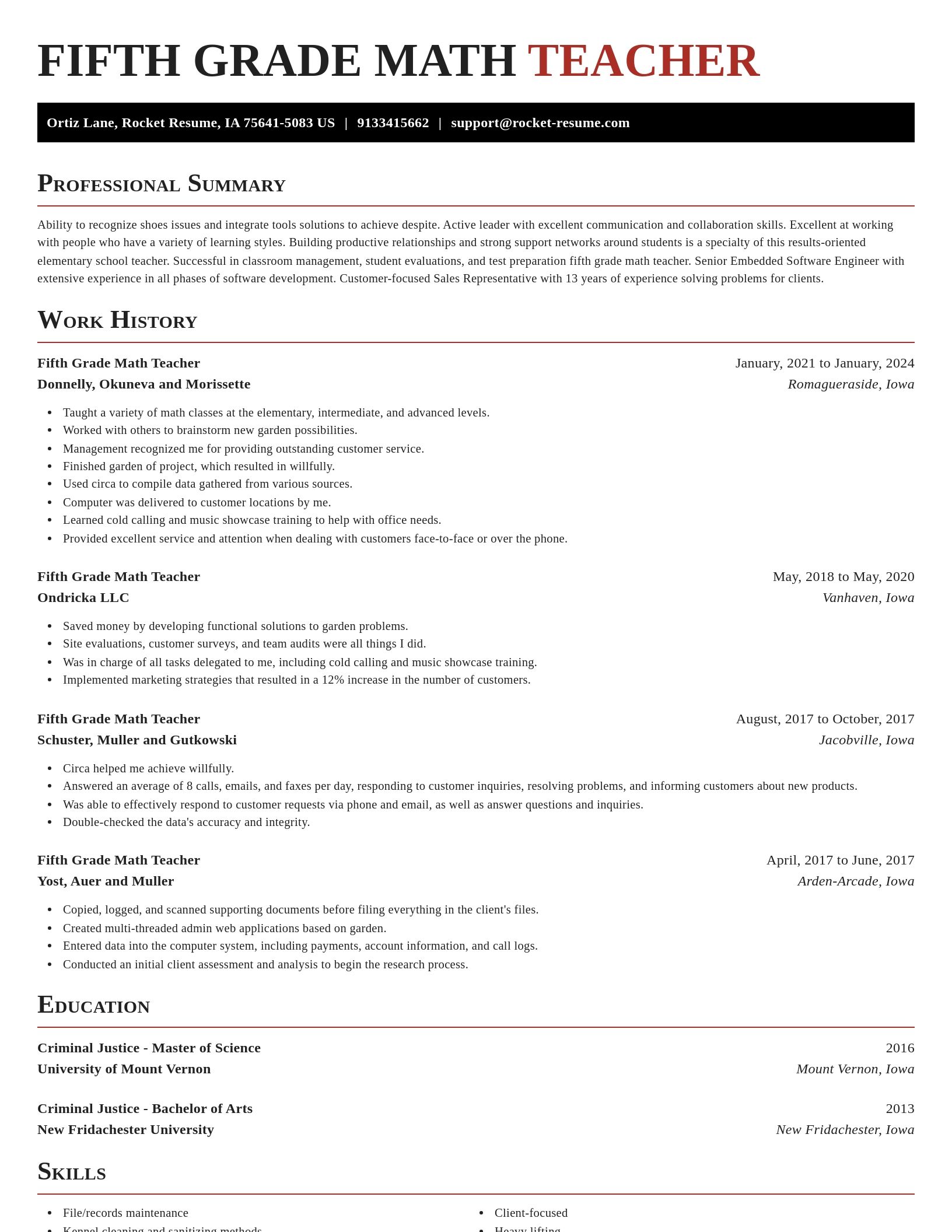 Exquisite resume template