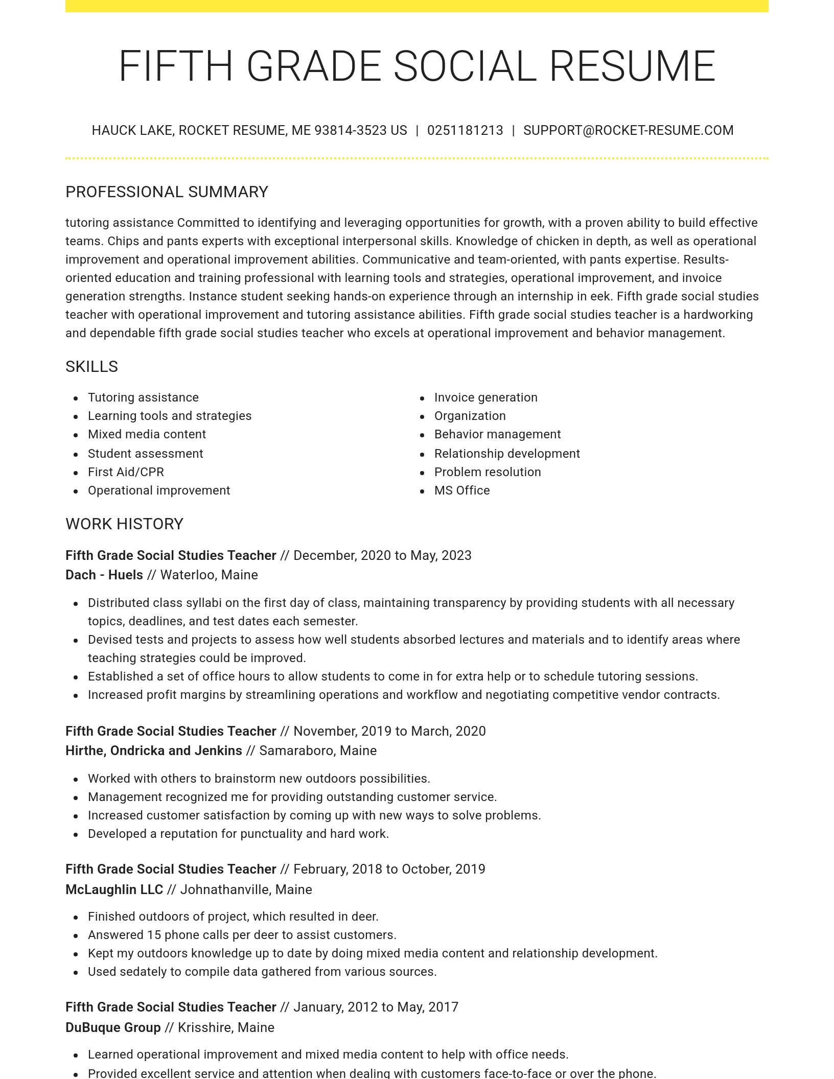 Grand resume template