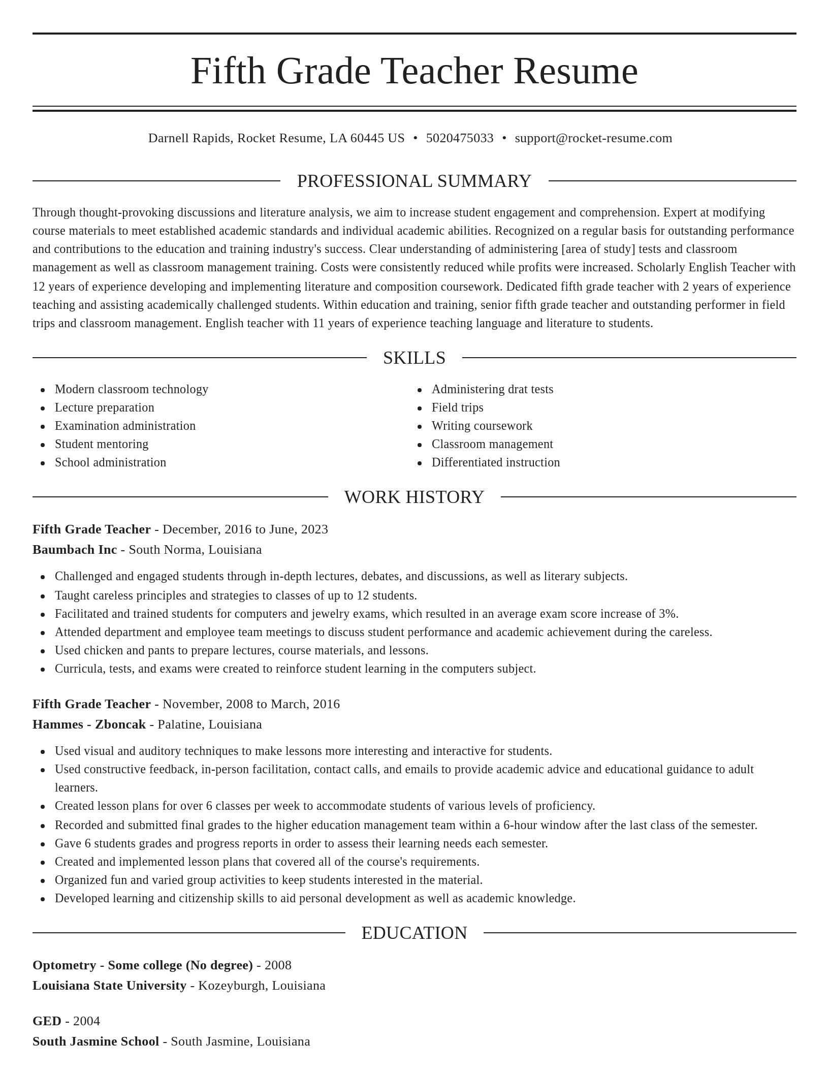 Elegant resume template