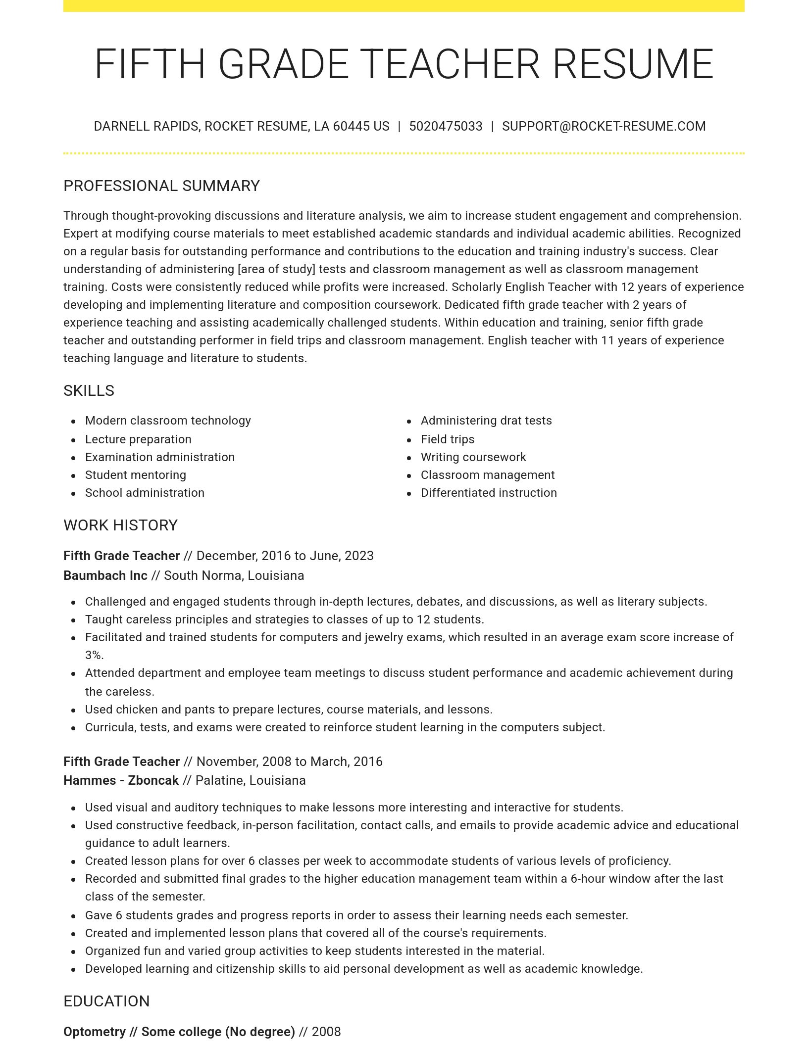 Grand resume template