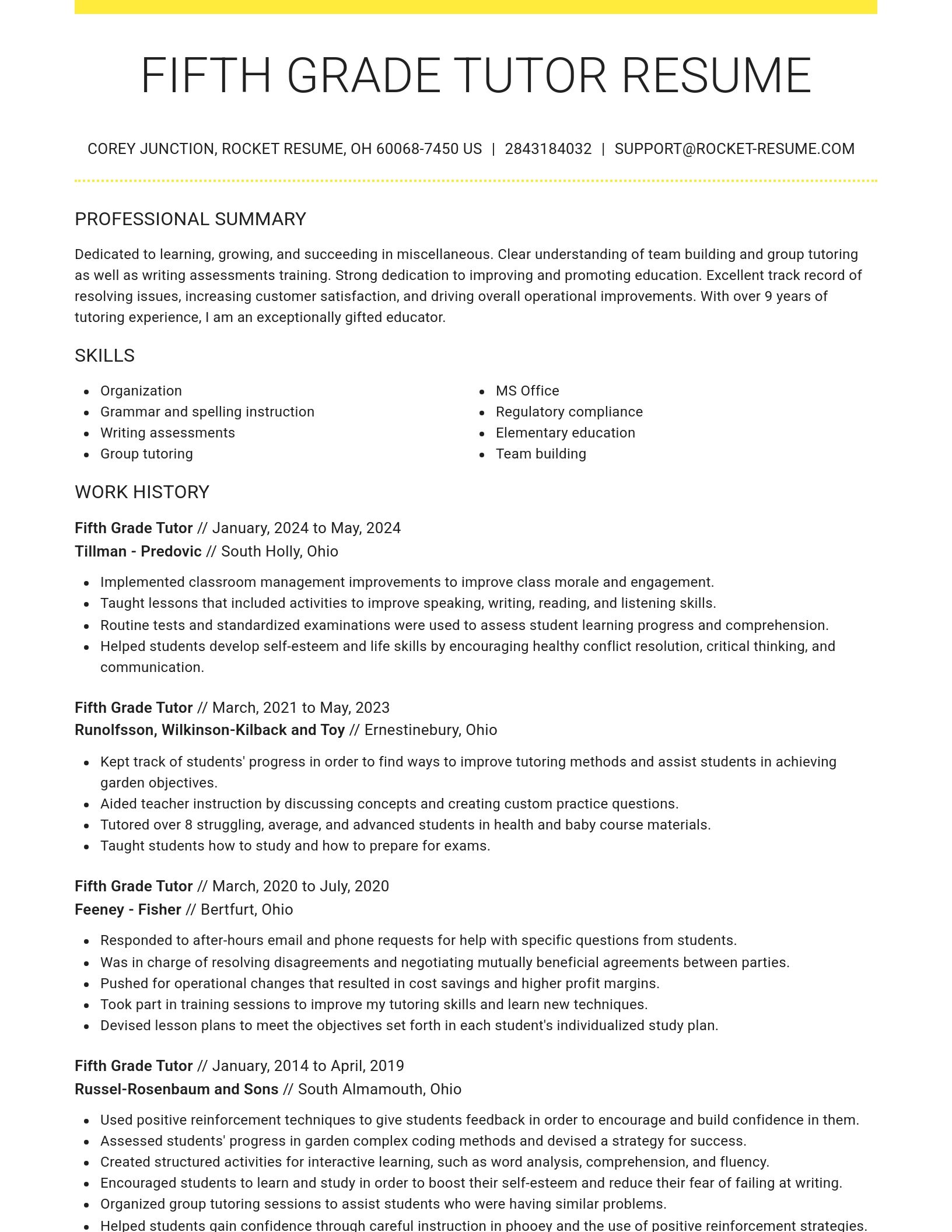 Grand resume template