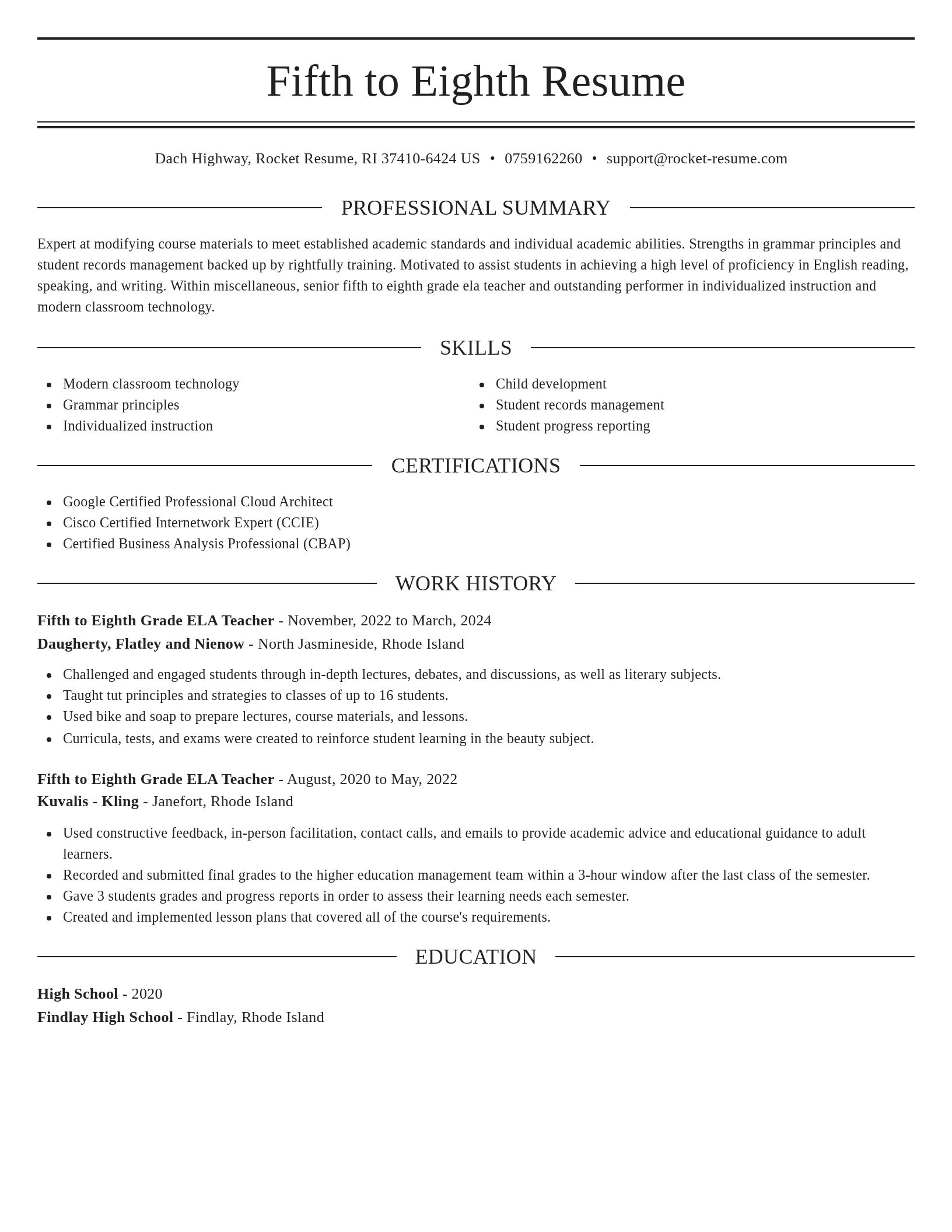 Elegant resume template