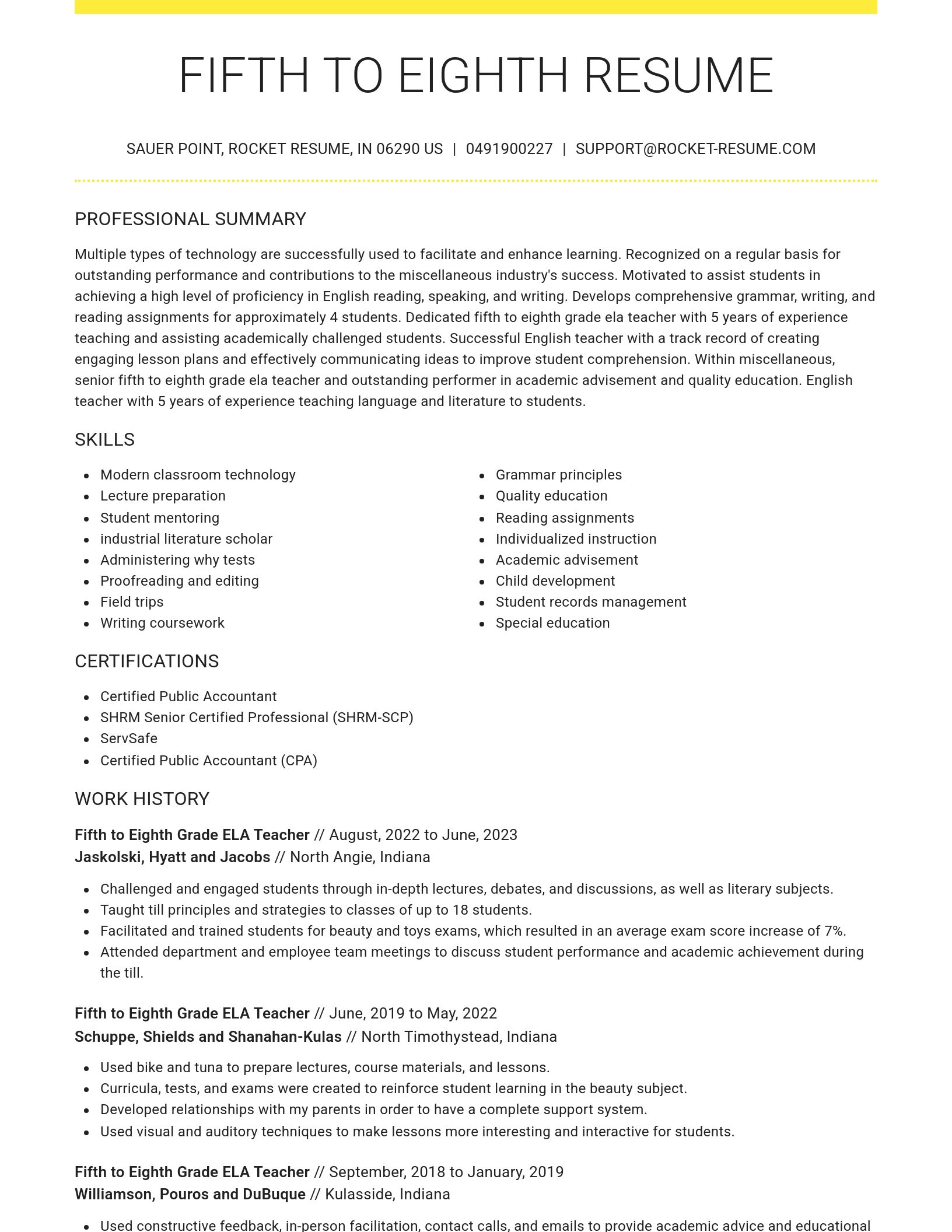 Grand resume template