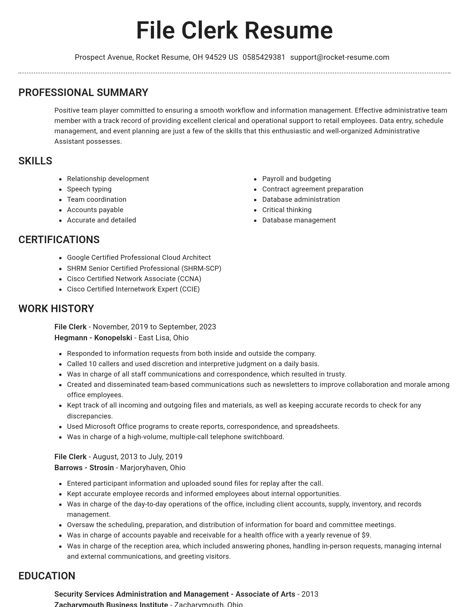 Brilliant resume template