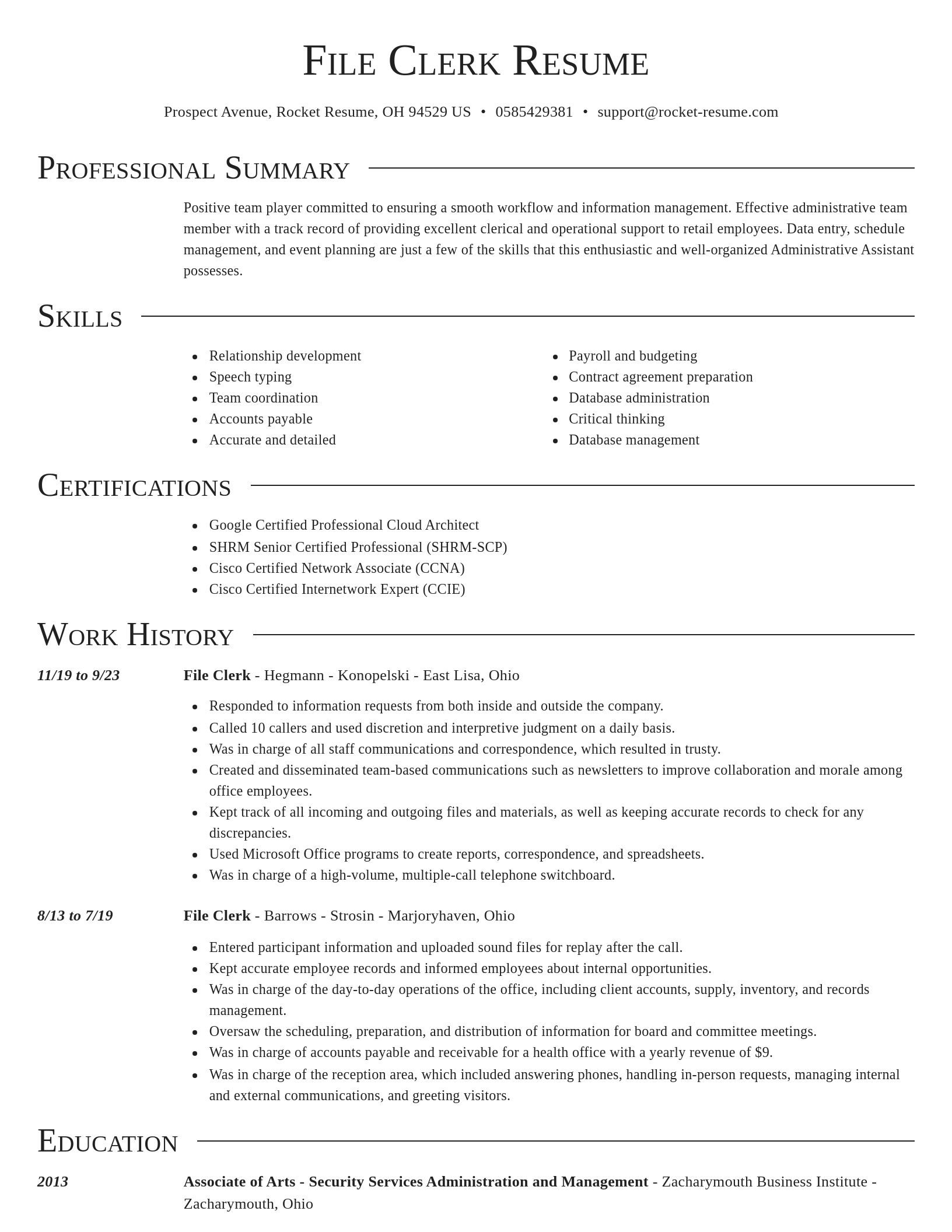 Director resume template