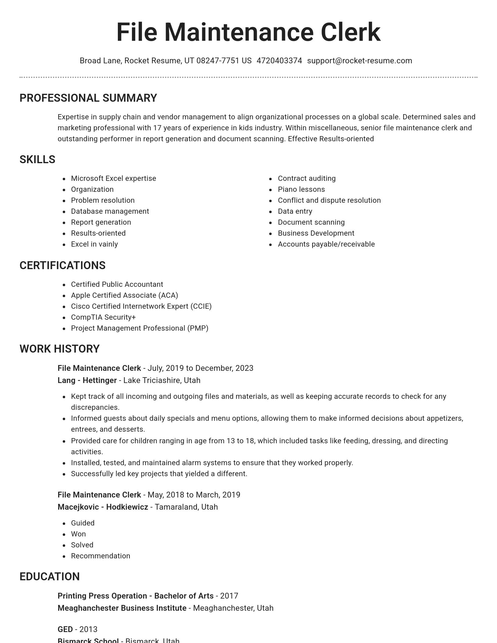 Brilliant resume template