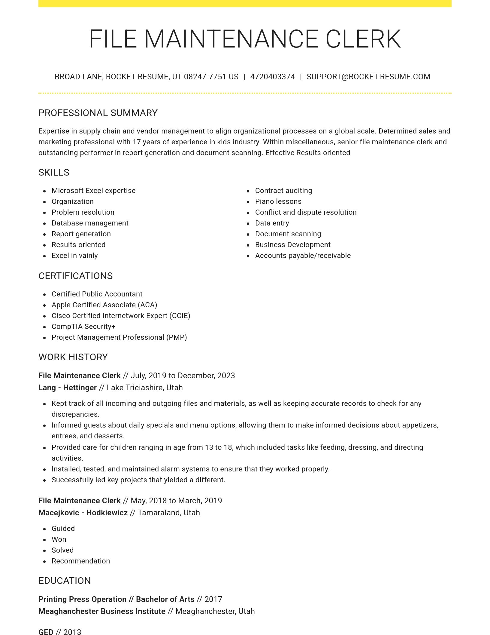 Grand resume template