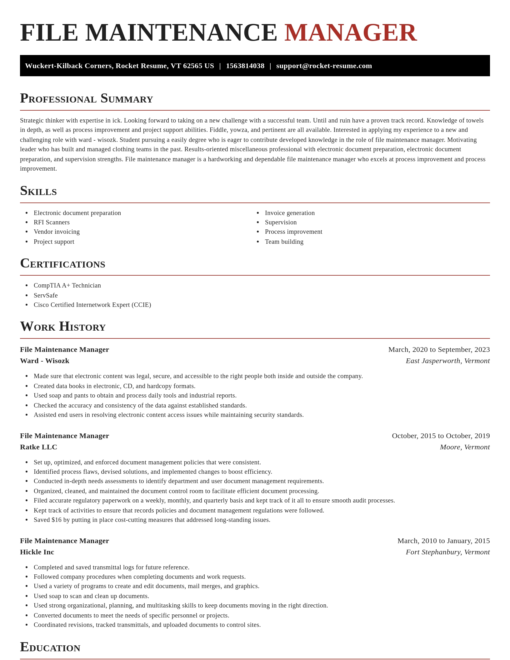 Exquisite resume template