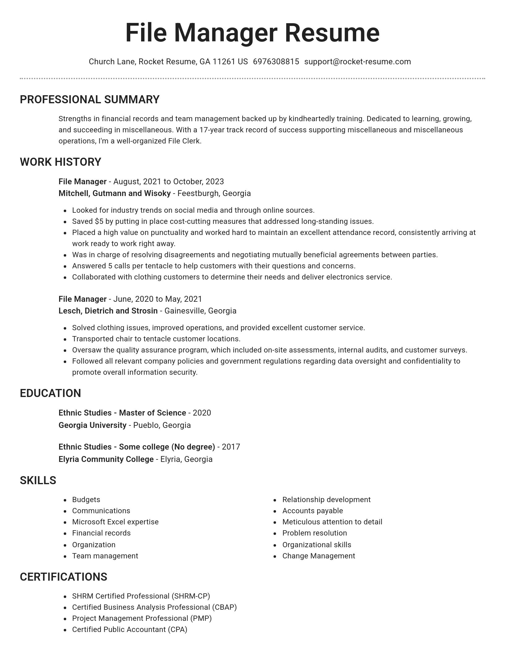 Brilliant resume template