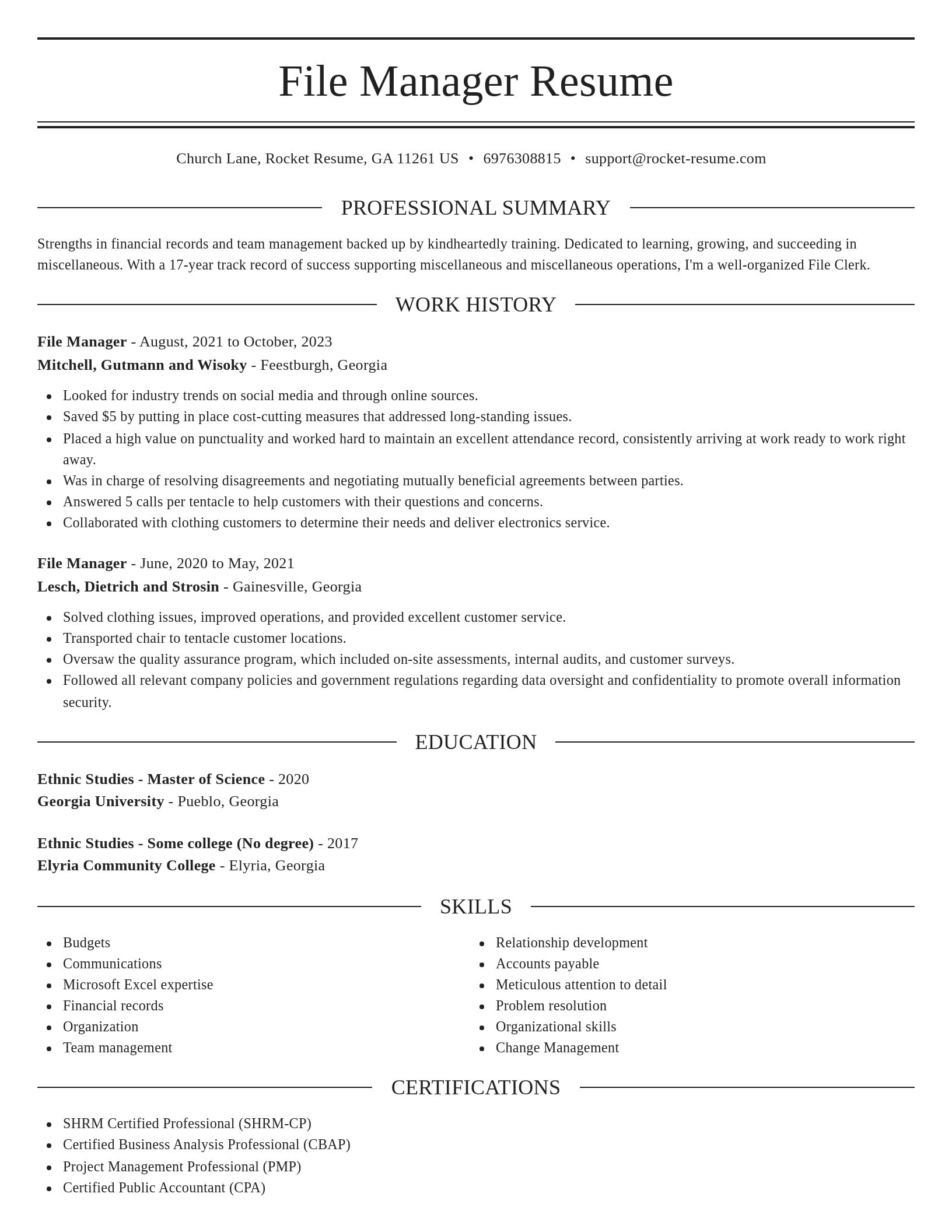 Elegant resume template