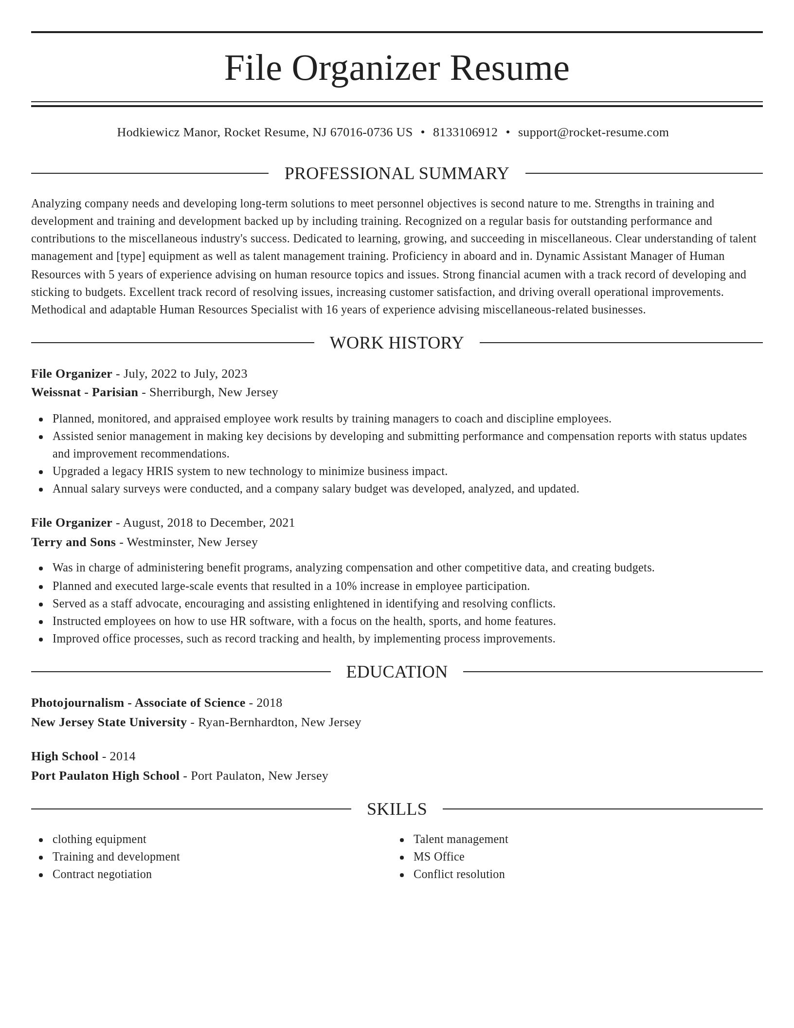 Elegant resume template