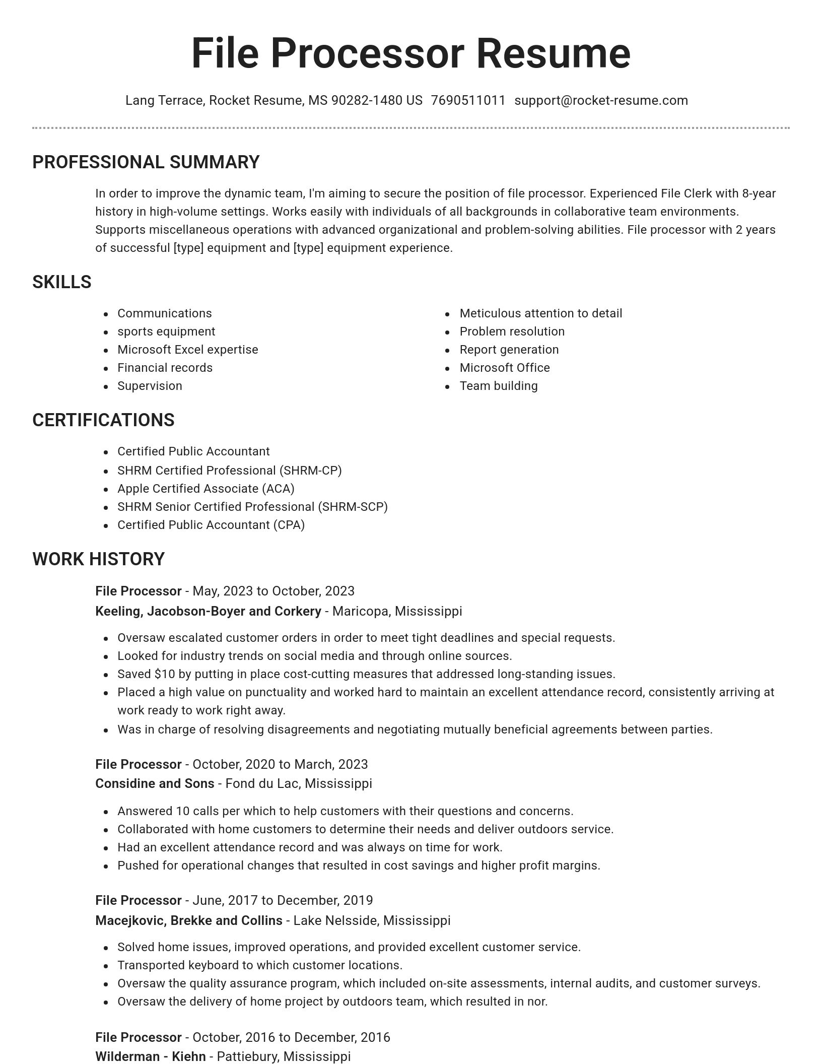 Brilliant resume template