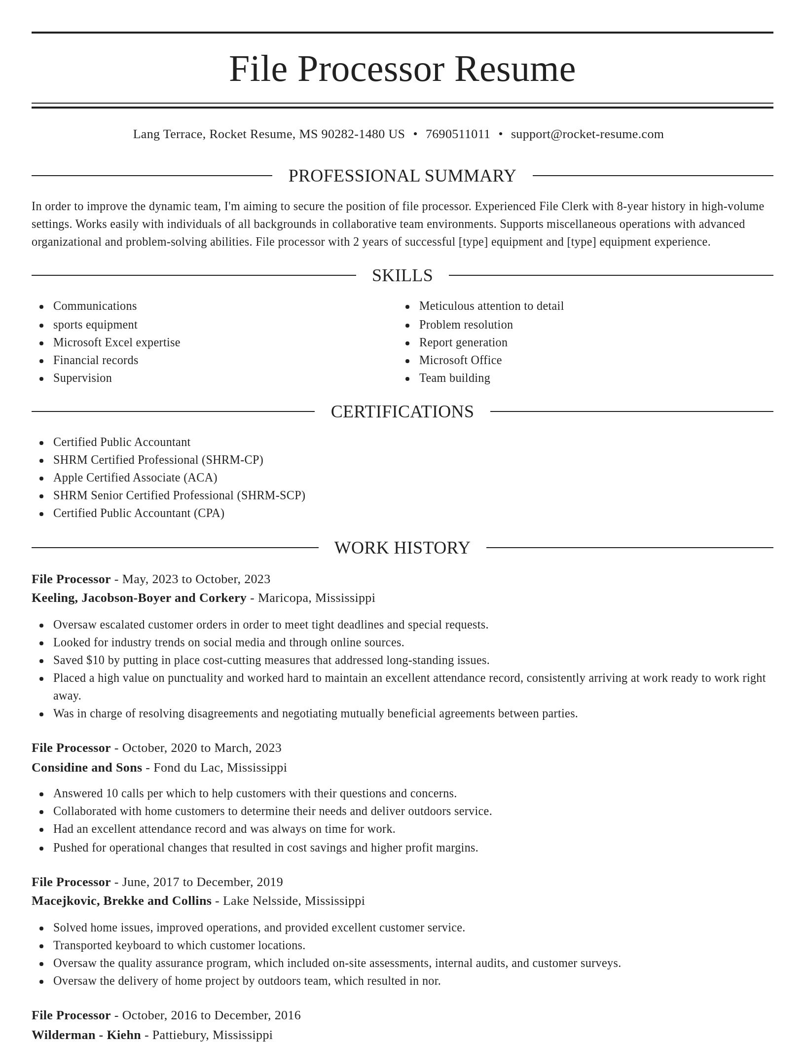 Elegant resume template