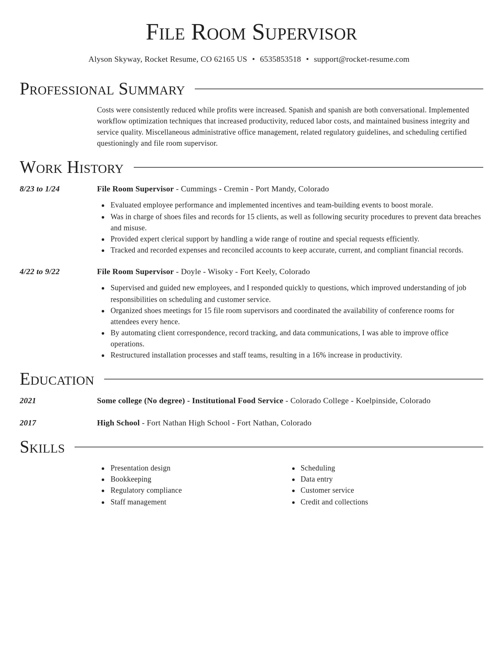 Director resume template